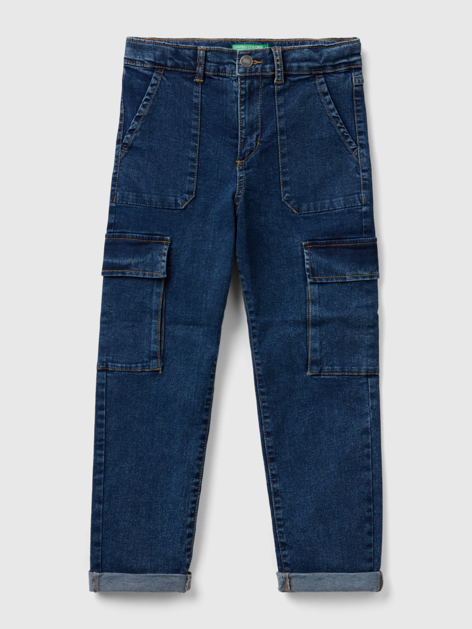 Benetton, Cargo-jeans In Denim 