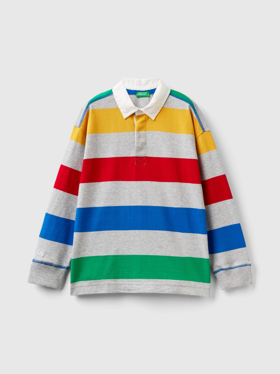 Benetton, Multicolor Striped Rugby Polo, Multi-color, Kids