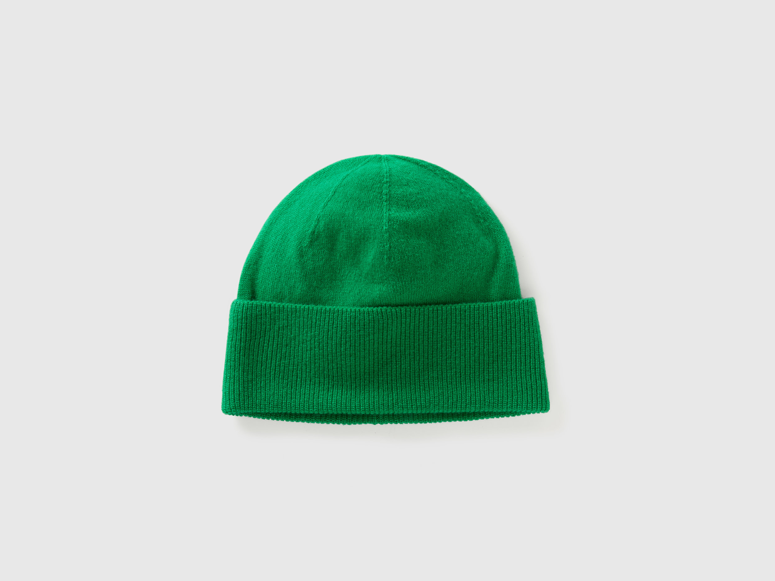 Benetton, Green Hat In Pure Merino Wool, size OS, Green, Women