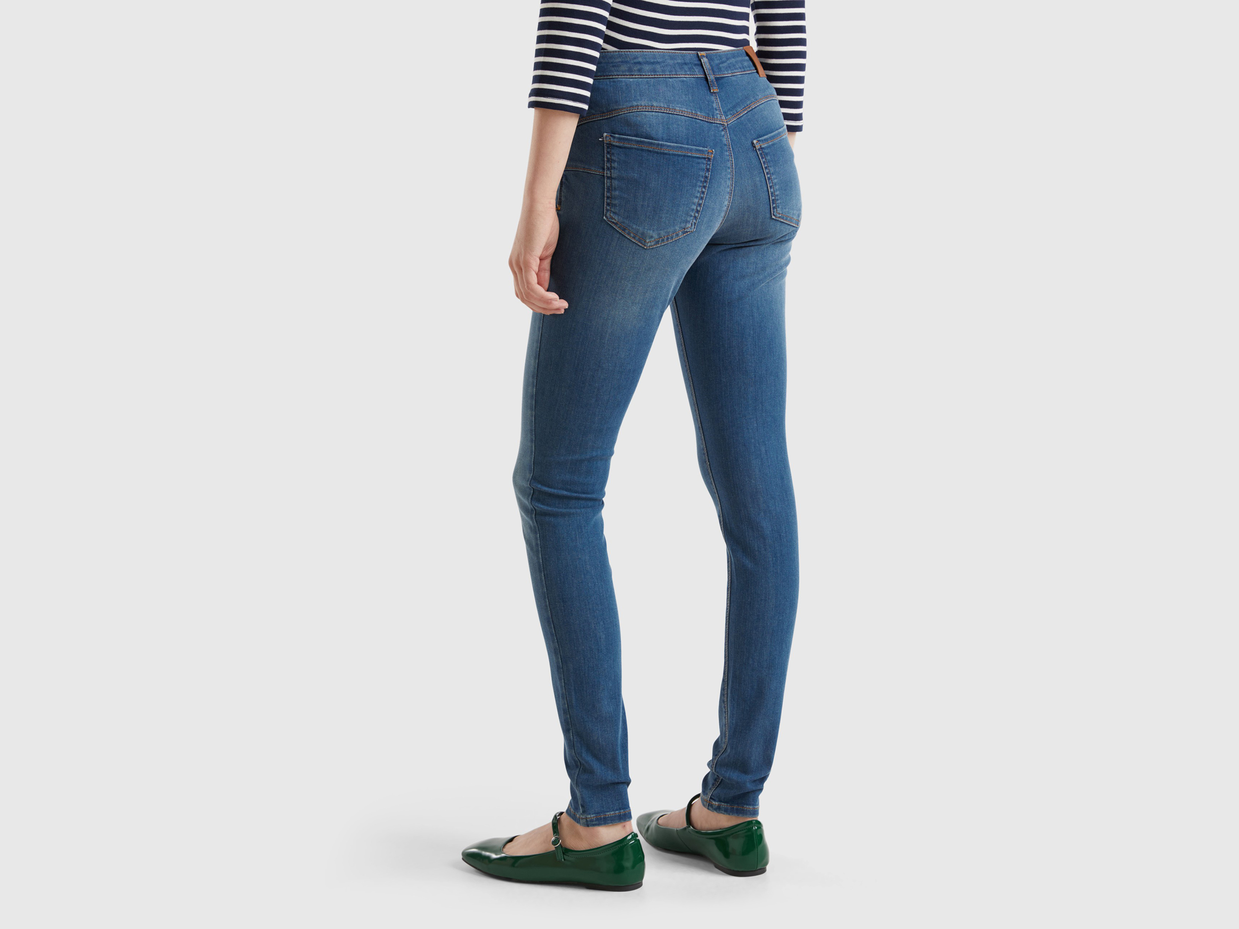 Benetton, Τζιν Push Up Skinny Fit, size 36, Μπλε, Γυναικεία φωτογραφία