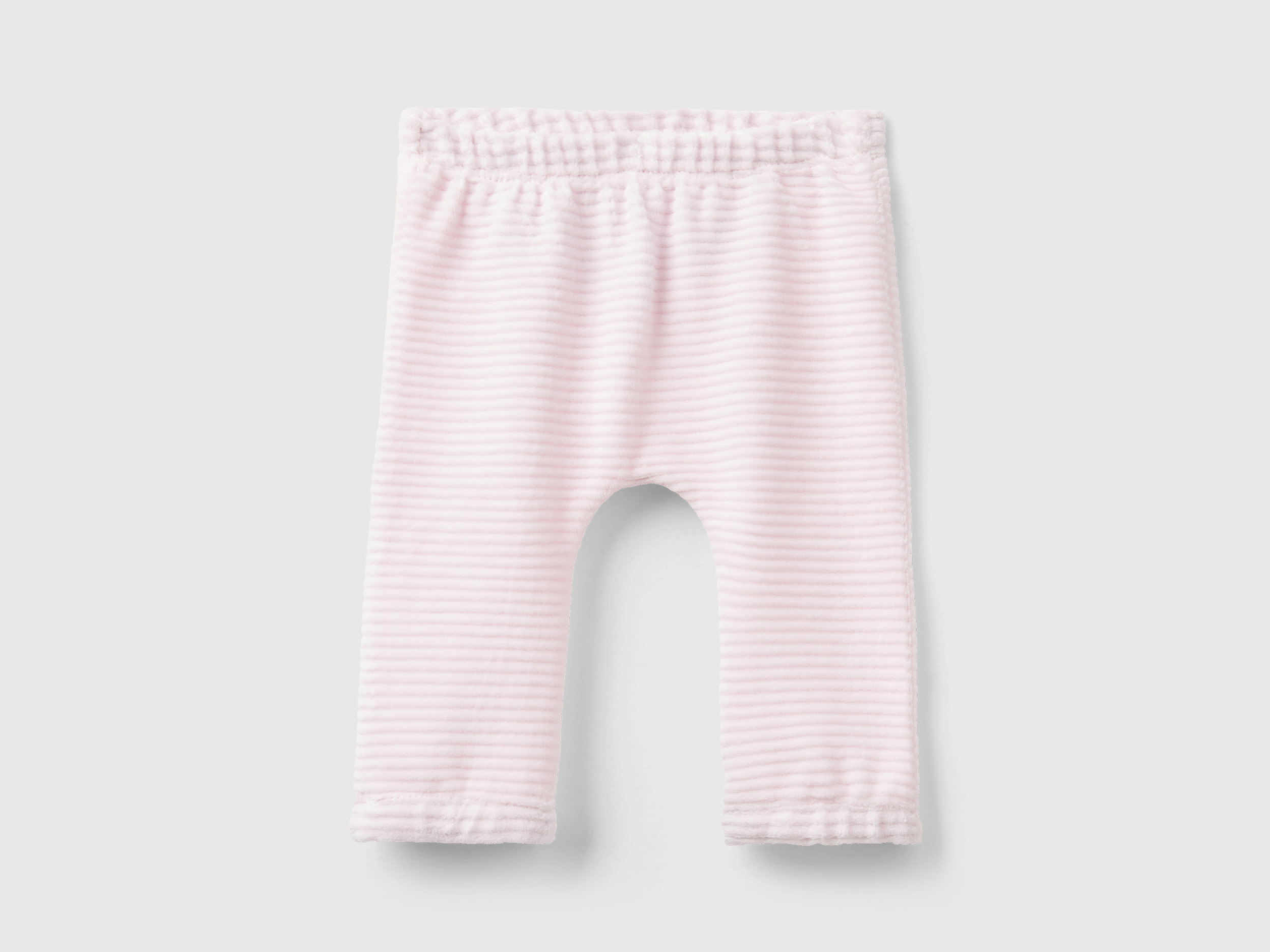 Benetton, Chenille Trousers With Embroidery, size 12-18, Soft Pink, Kids