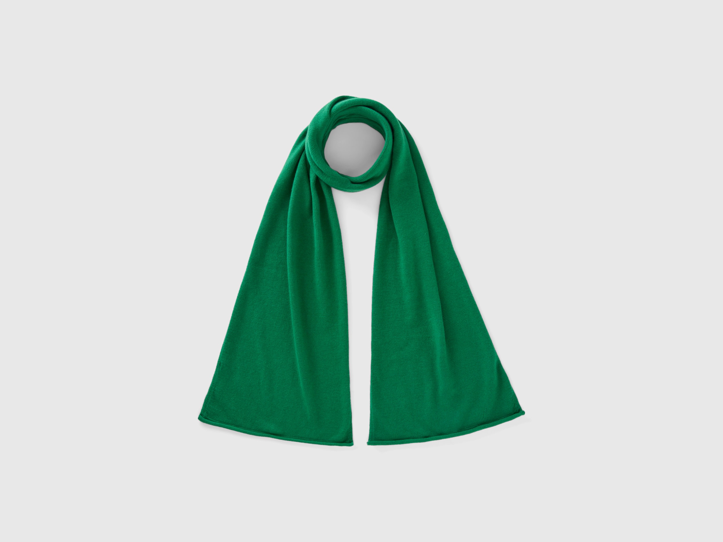 Benetton, Forest Green Cashmere Blend Scarf, size OS, Green, Men