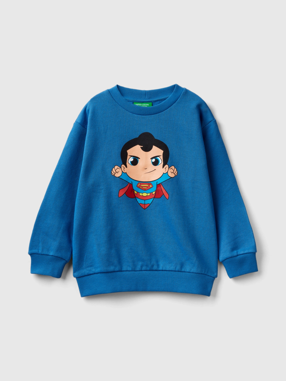 Benetton, Sudadera ©&™ Dc Comics Superman Azul, Azul Grisáceo, Niños