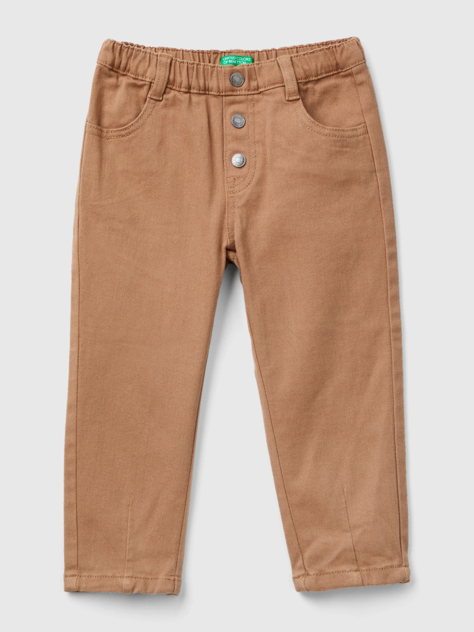 Benetton, Baggy Fit Trousers, Camel, Kids