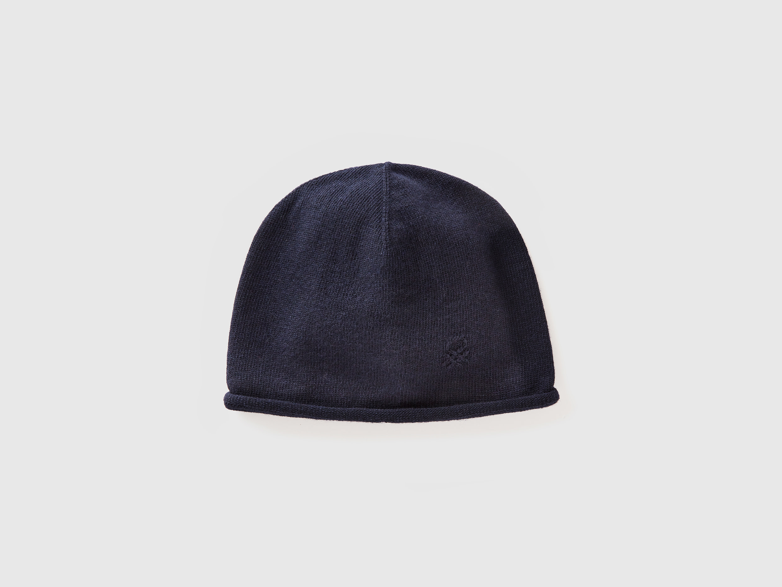Benetton, Cappello In Misto Cashmere, Blu Scuro, Donna