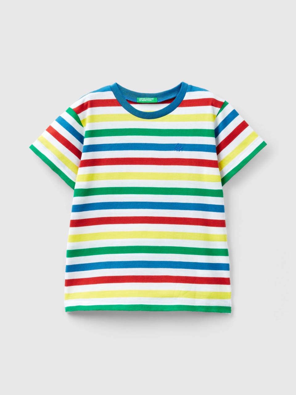 Striped 100% cotton t-shirt - Multi-color | Benetton