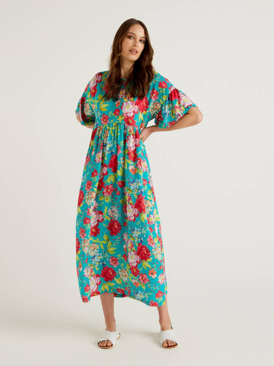 Benetton Patterned beach cover-up dress. 1