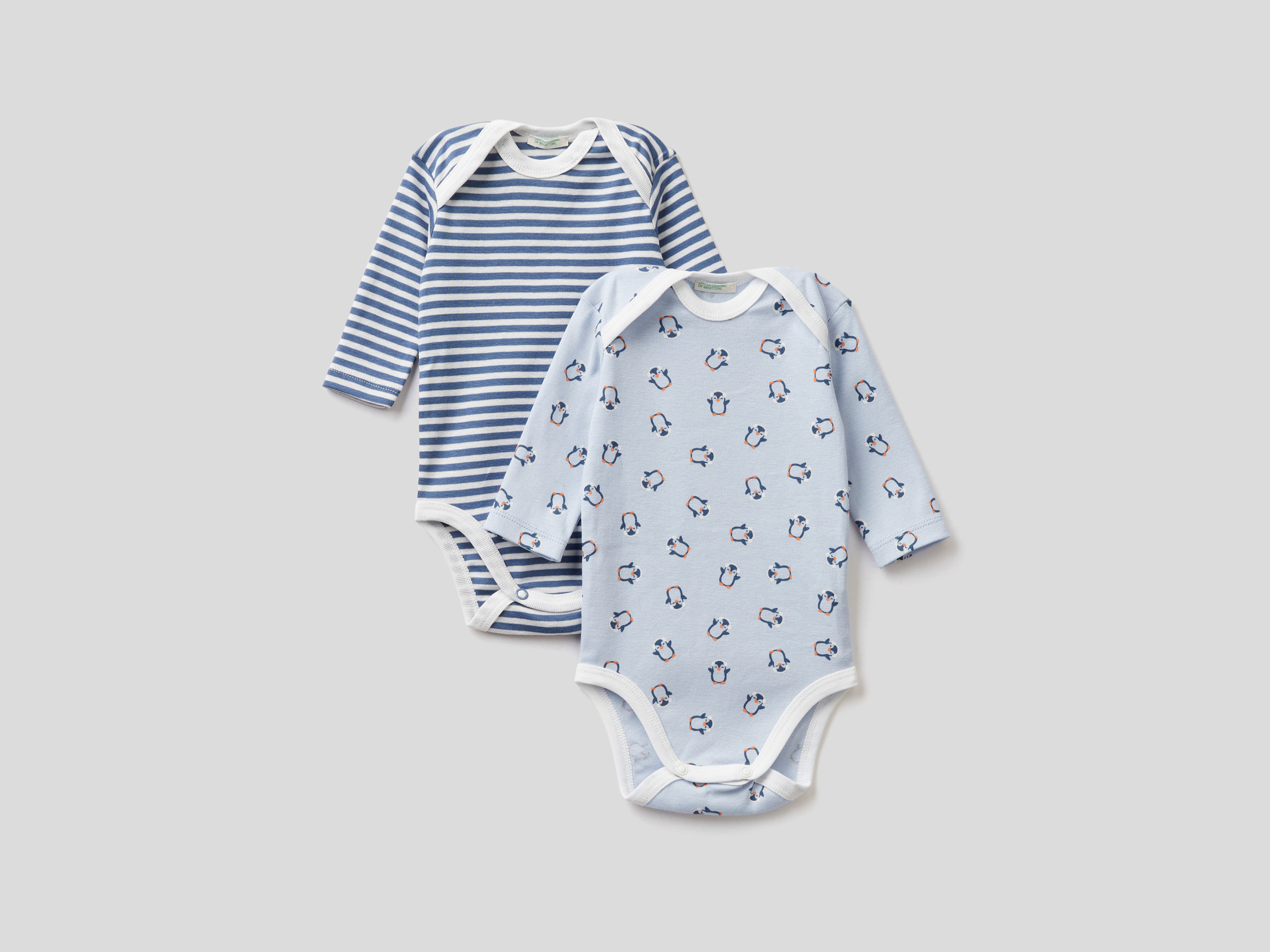 Benetton, Set Due Body 100% Cotone, Azzurro, Bambini Benetton, Set Due Body 100% Cotone, Azzurro, Bambini