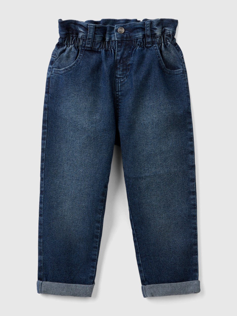 Benetton, eco-recycle Paperbag Jeans, Dark Blue, Kids