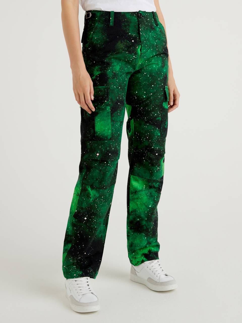 Benetton Space pattern cargo trousers by Ghali. 1
