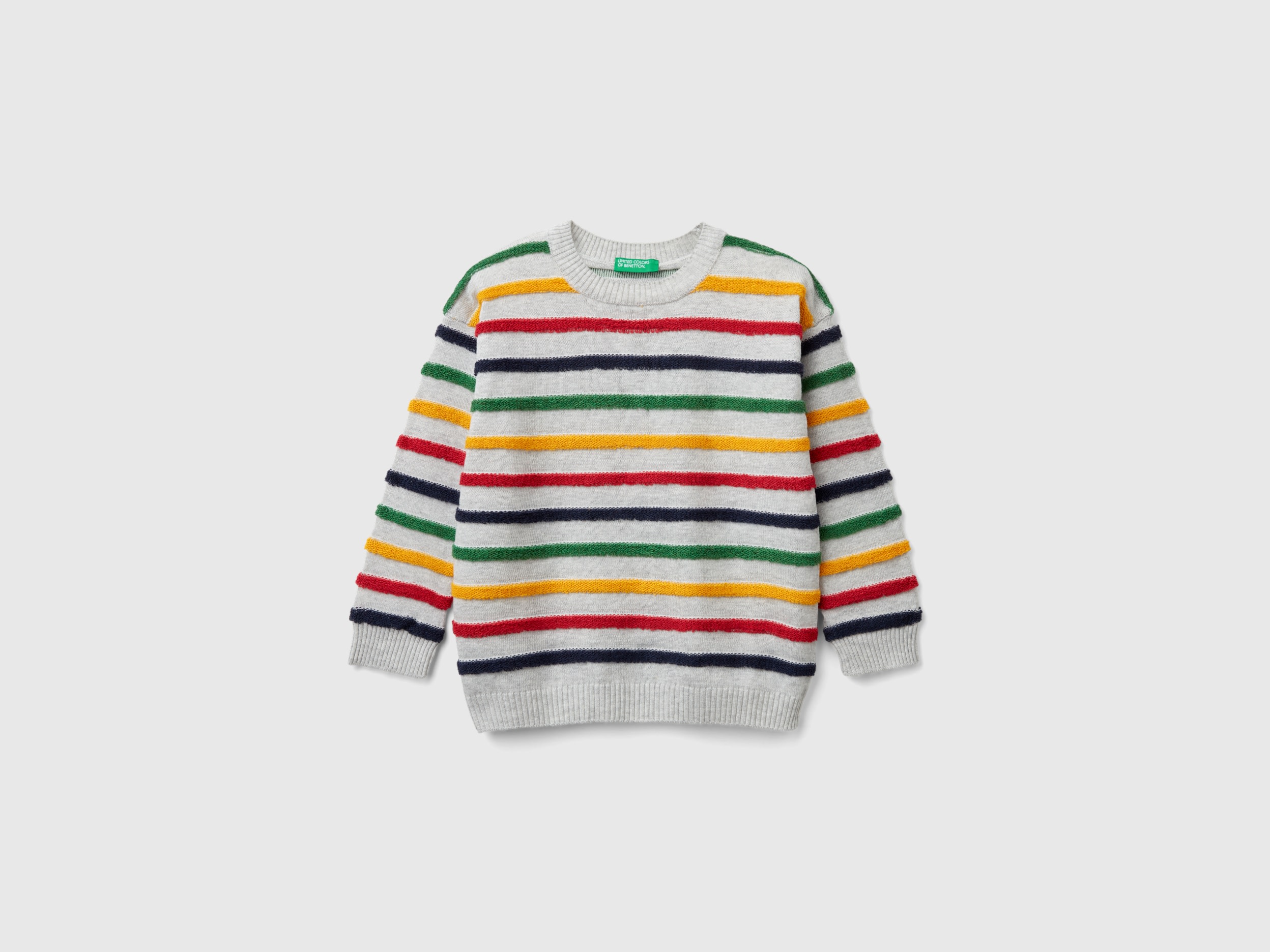 Benetton, Maglia A Righe Multicolor, Multicolore, Bambini