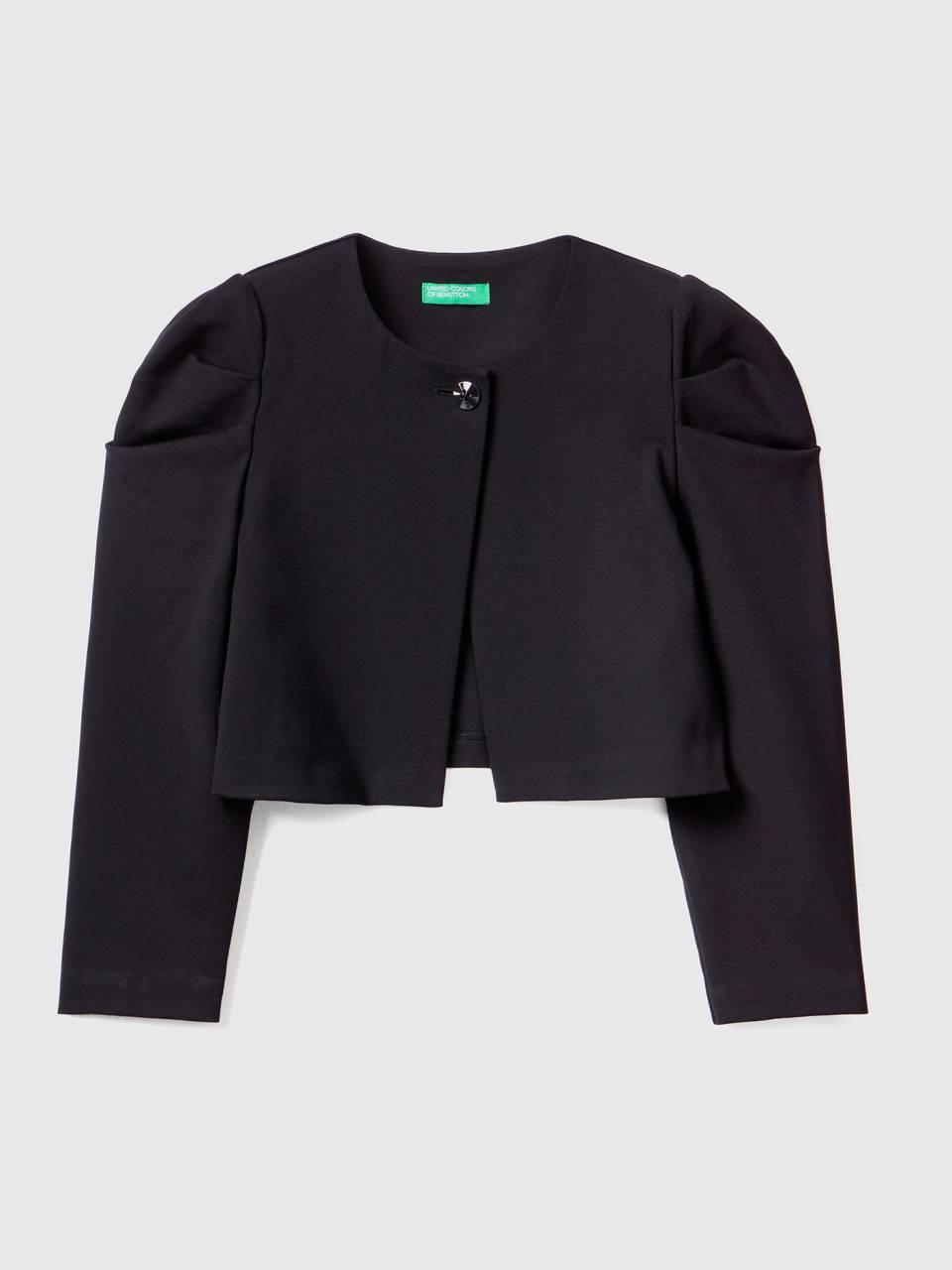 Benetton cropped jacket with puff sleeves. 1