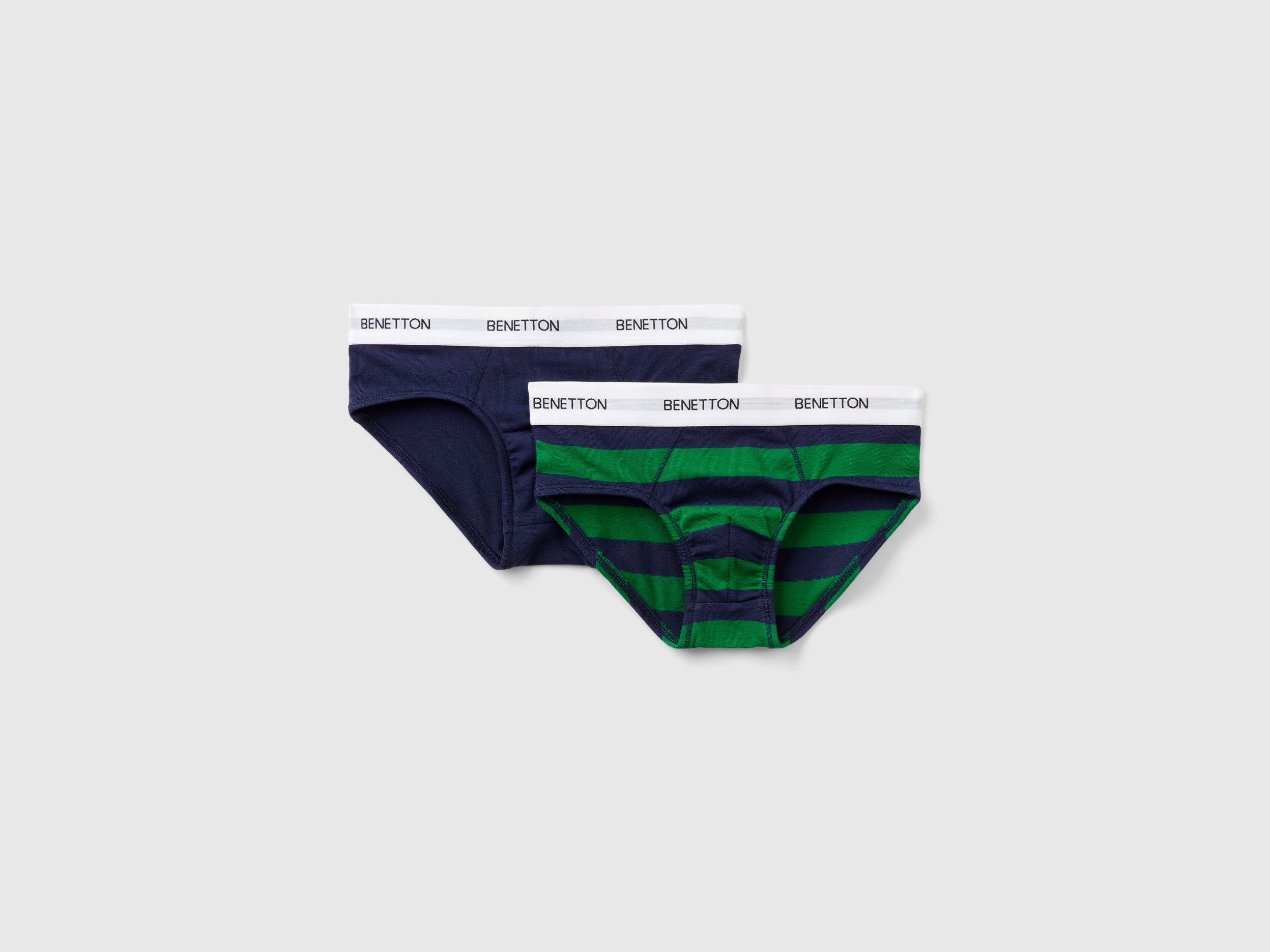 Benetton, Set Of Two Underwear In Stretch Cotton, size S, Multi-color, Kids