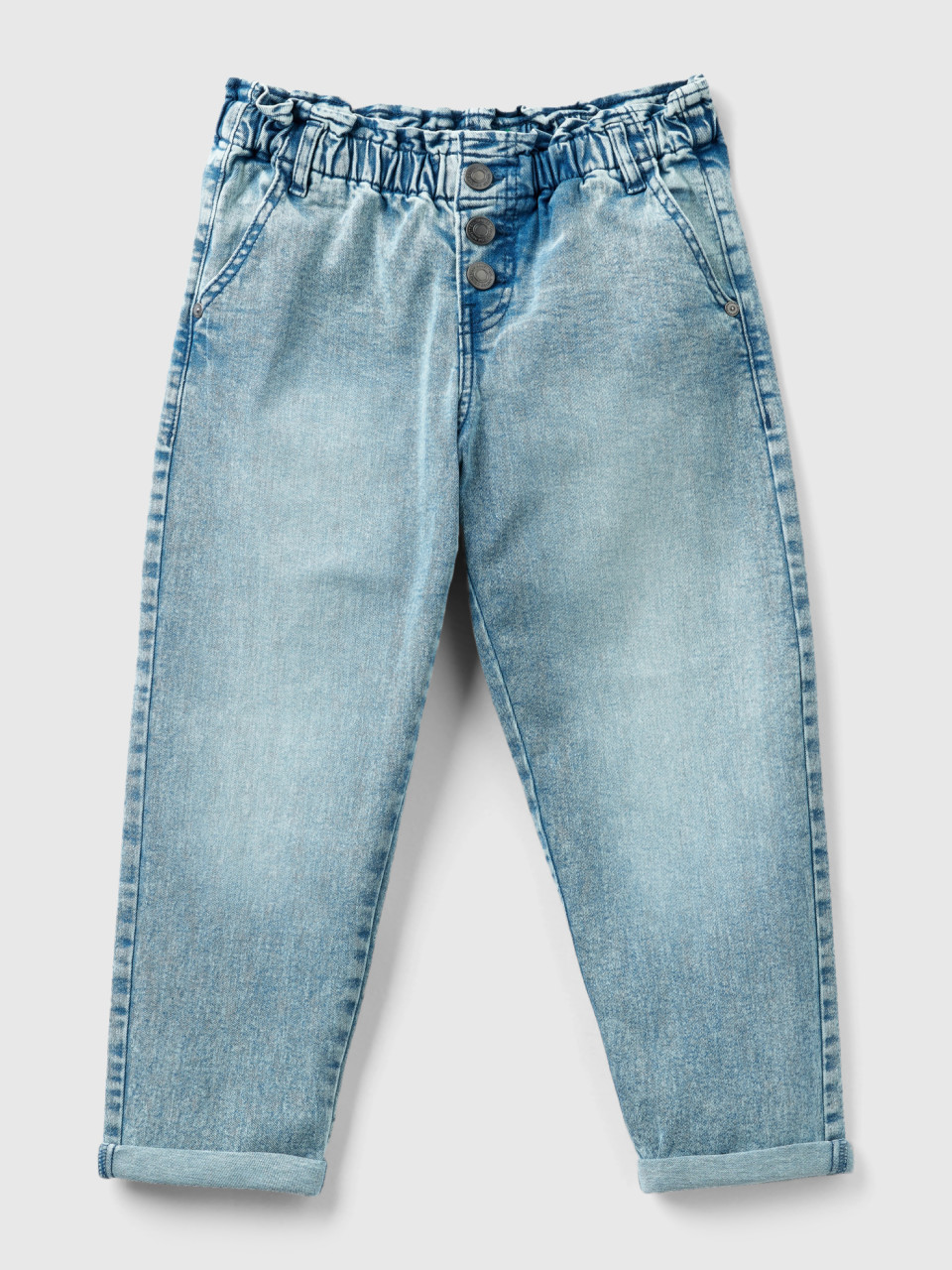 Benetton, Paperbag-jeans In Denim 