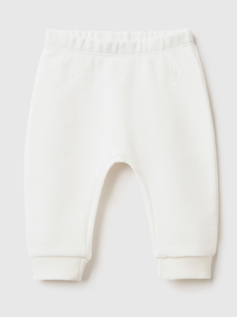 Benetton, Sweatpants In Organic Cotton, Creamy White, Kids