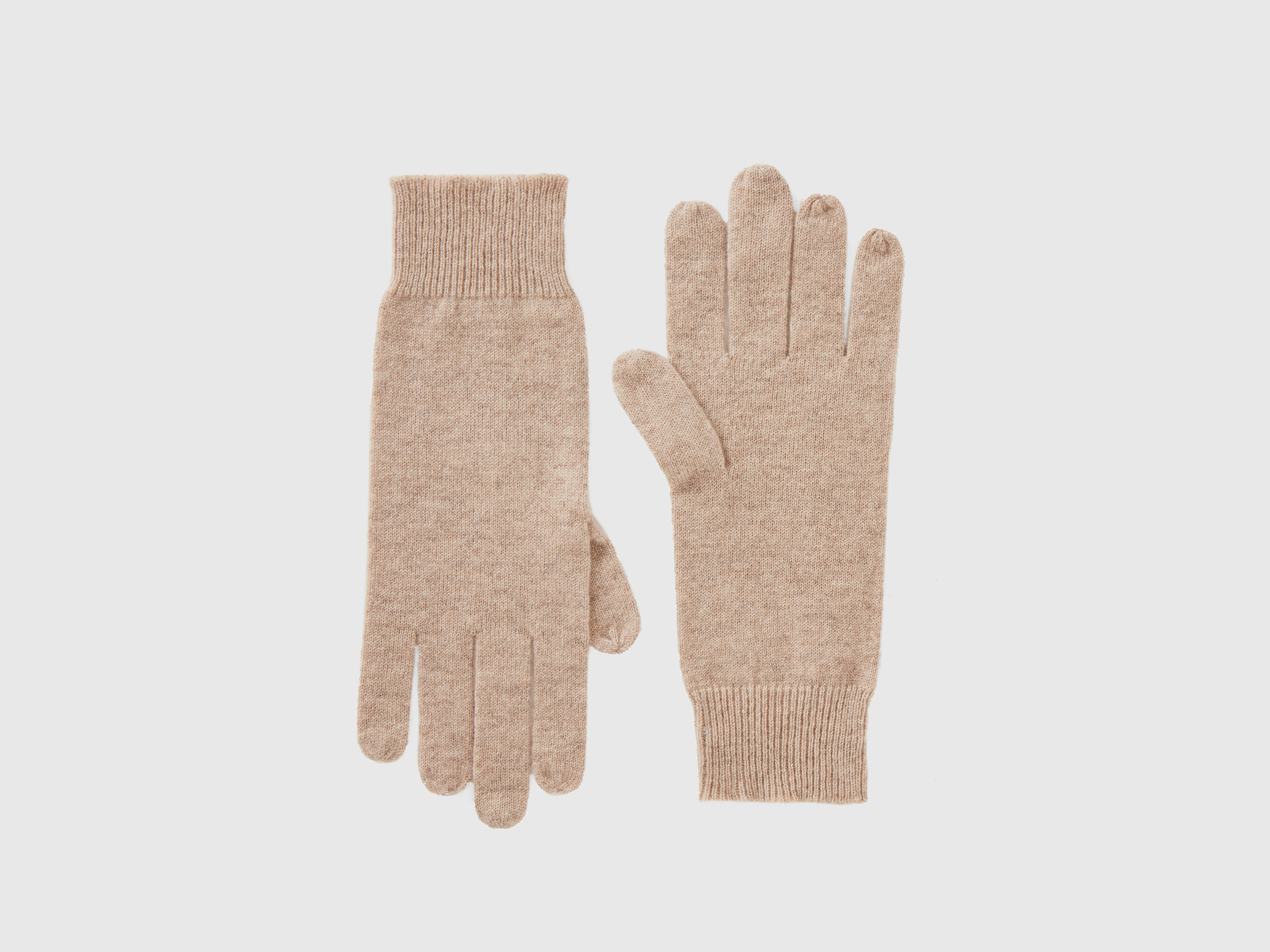 Benetton, Pure Cashmere Gloves, size OS, Beige, Women