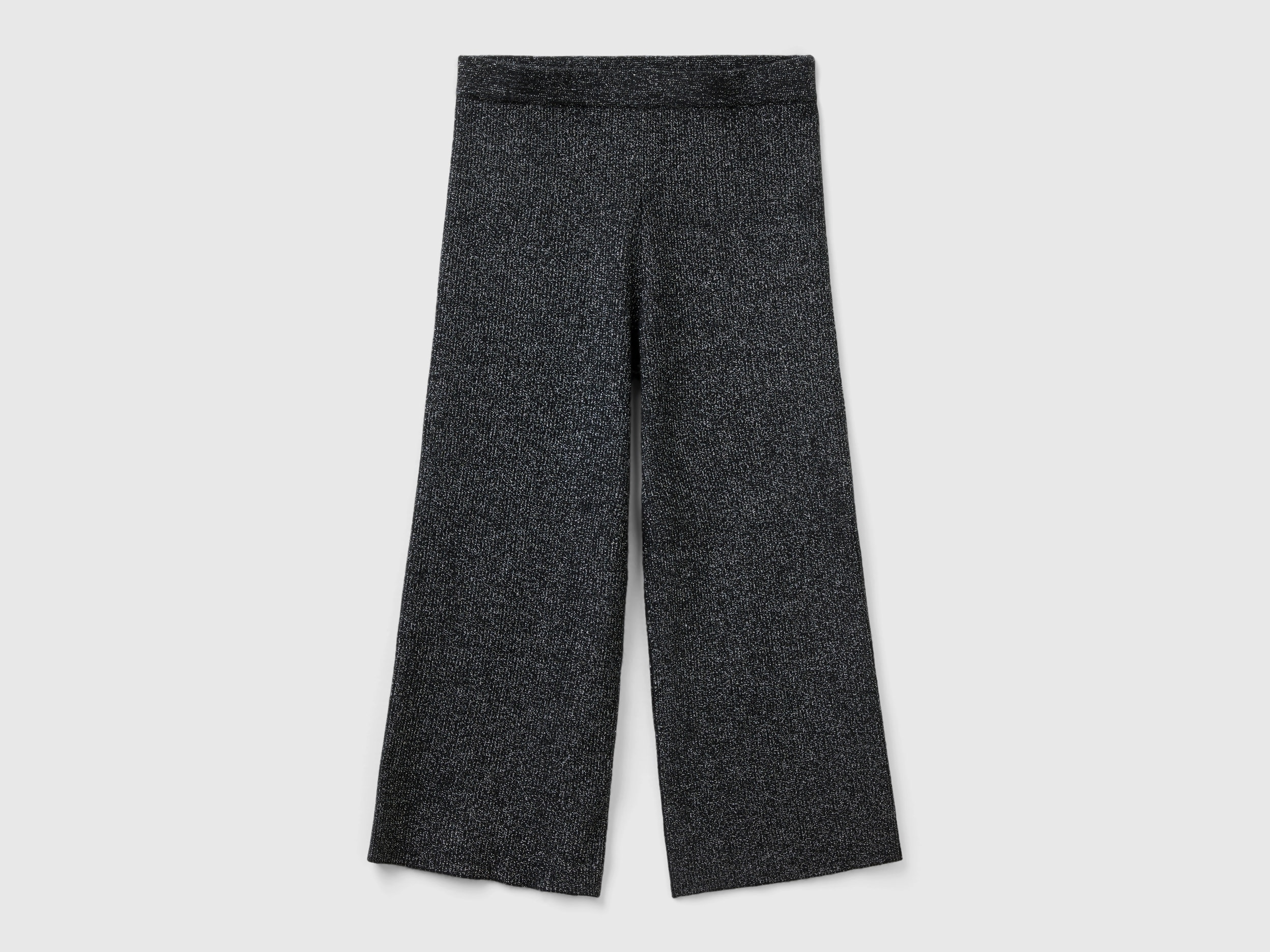 Benetton, Knit Pants With Lurex, size S, Black, Kids