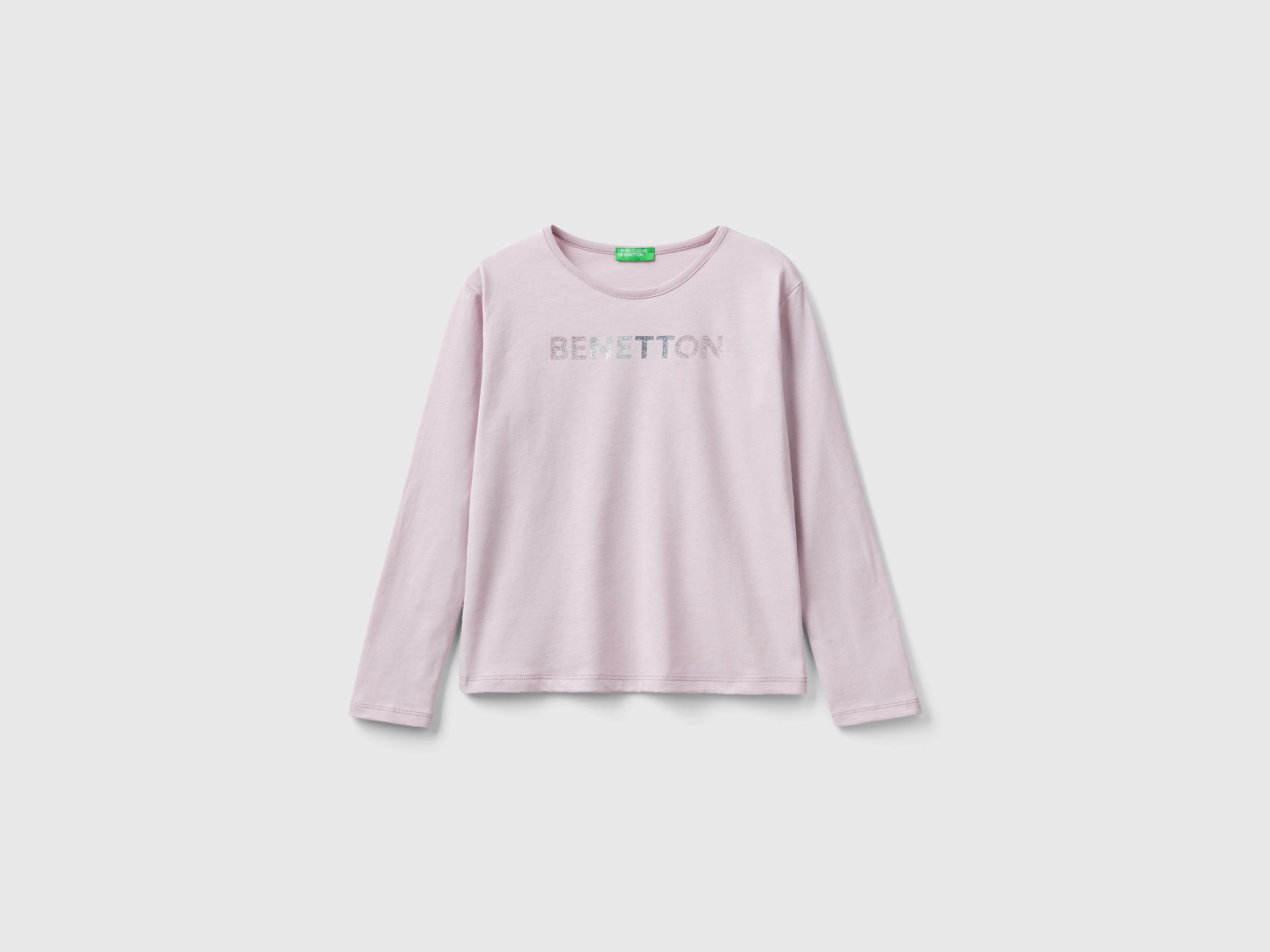 Benetton, T-shirt In Warm Organic Cotton With Glitter, size 3XL, Pink, Kids