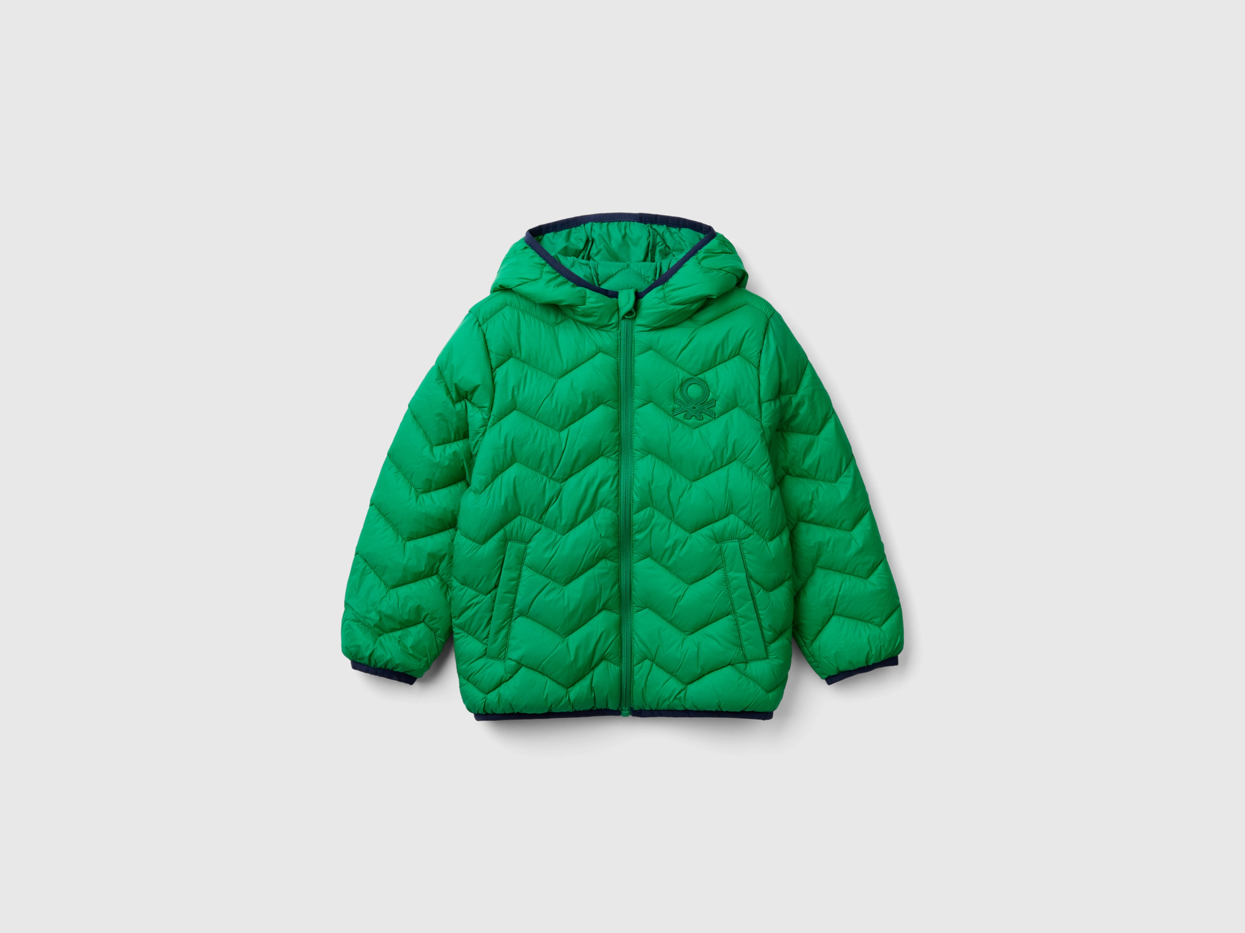 Benetton padded jacket with hood best sale