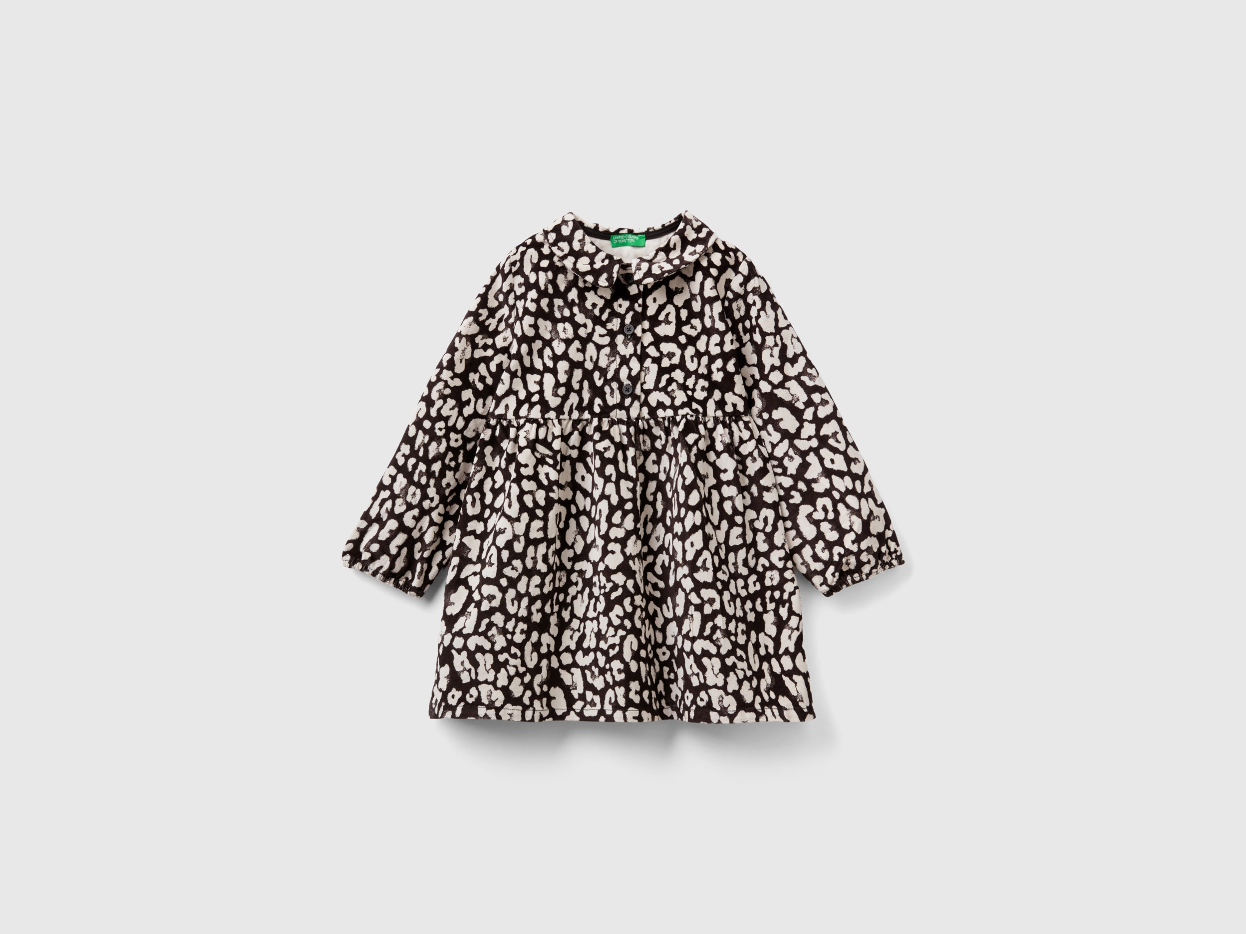 Benetton, Animal Print Velvet Dress, size 2-3, Multi-color, Kids