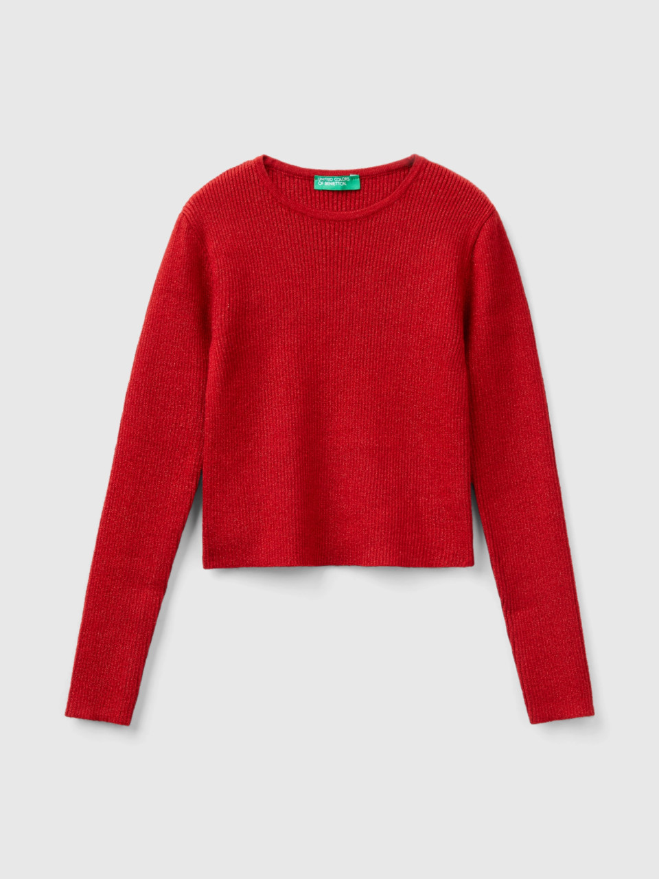 Benetton, Sweater With Lurex, Red, Kids