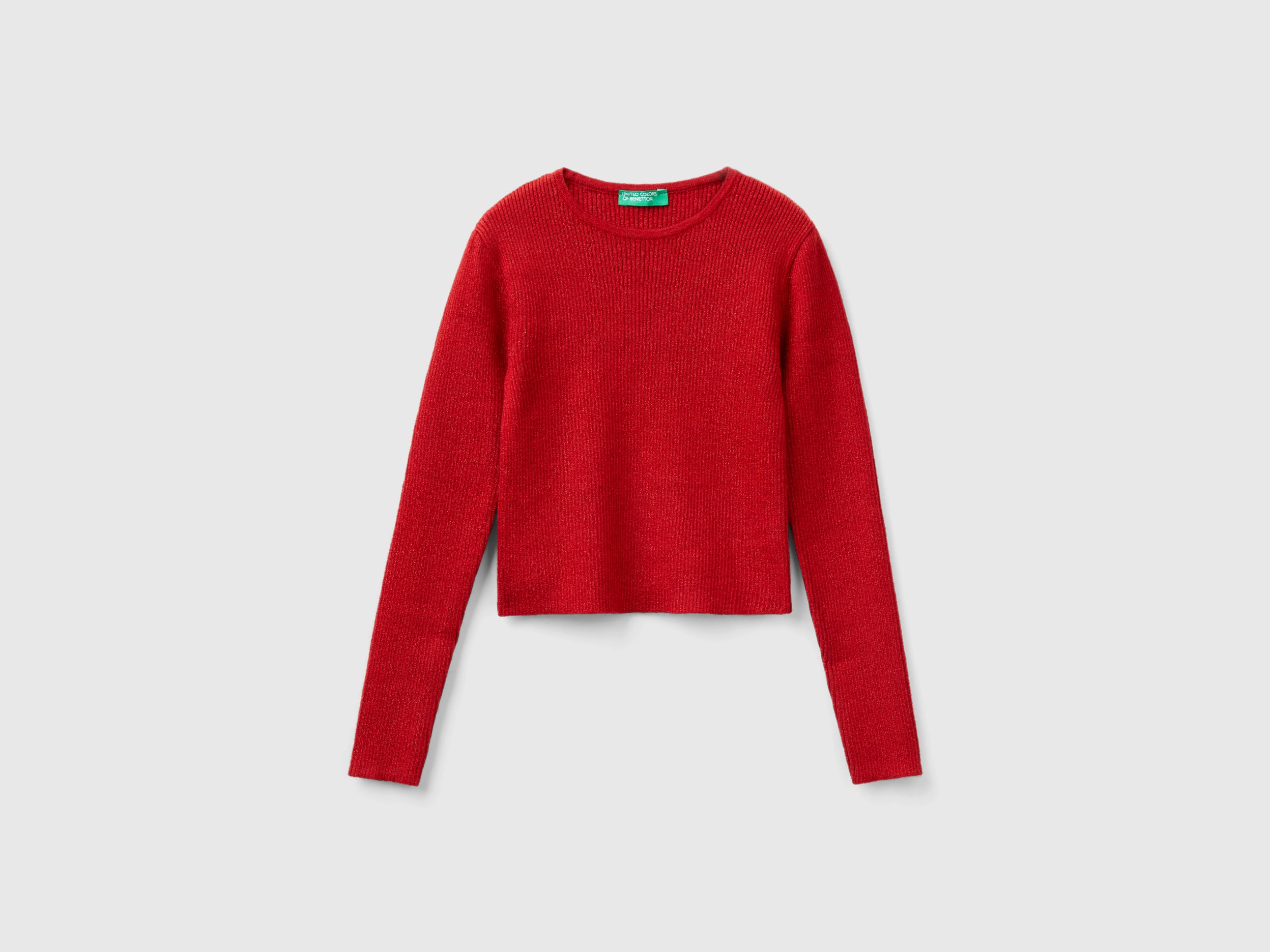 Benetton, Sweater With Lurex, size M, Red, Kids