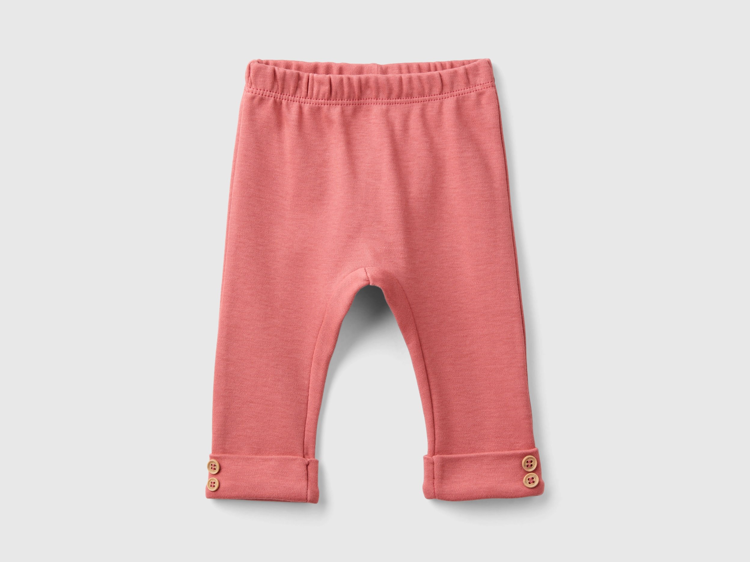 Benetton, Leggings In Cotone Bio, Malva, Bambini
