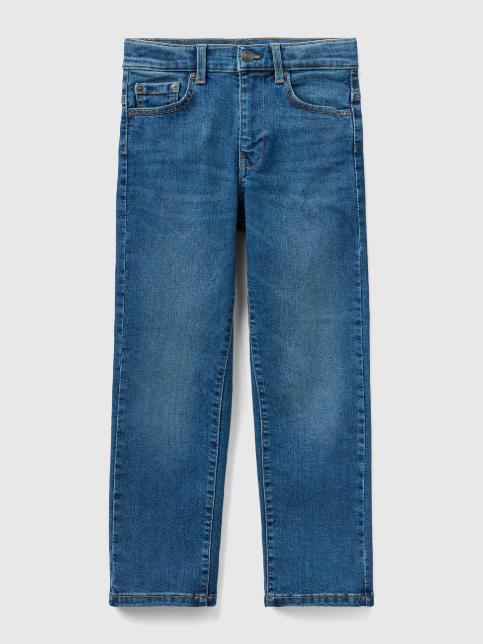 Benetton, High-waisted Jeans, Blue, Kids