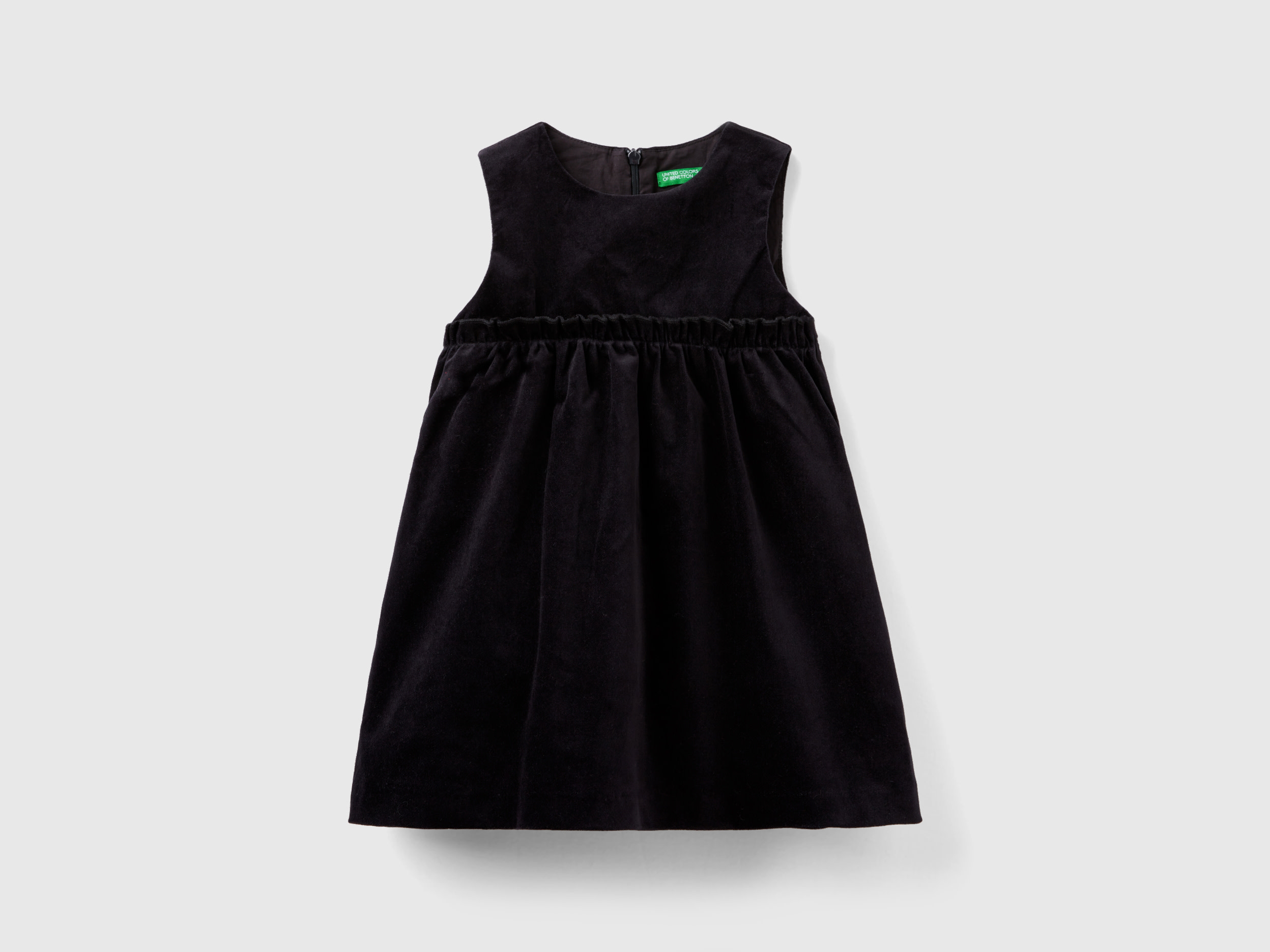 Benetton, Smooth Velvet Dress, size 2-3, Black, Kids