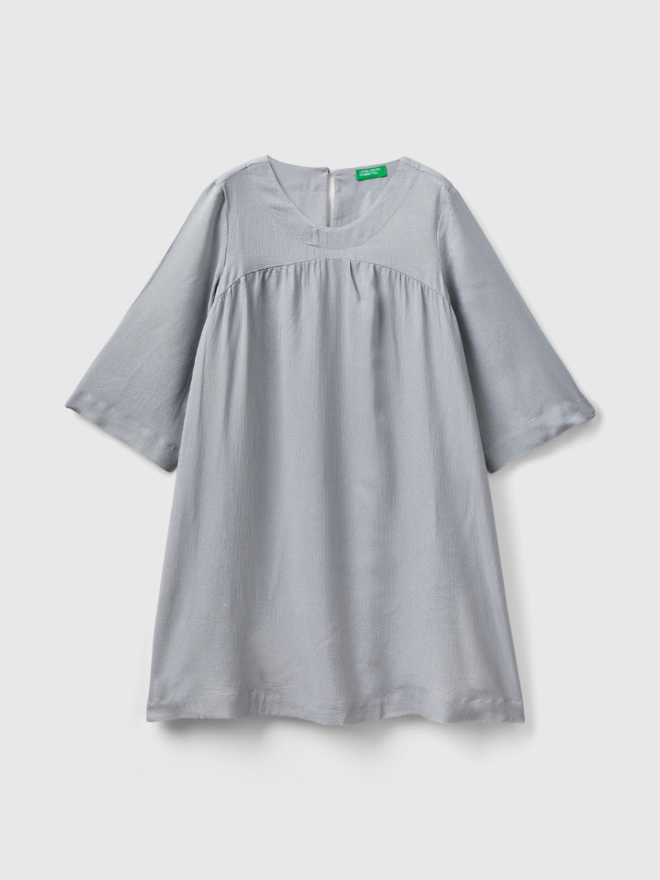 Benetton, Flowy Dress With Lurex, Light Gray, Kids