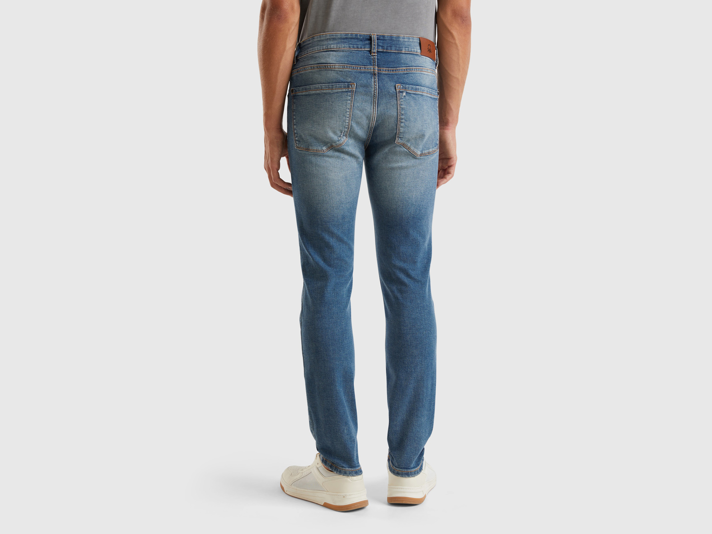 Benetton, Τζιν Με Skinny Εφαρμογή, size 38, Ανοιχτο Μπλε, Ανδρικά φωτογραφία