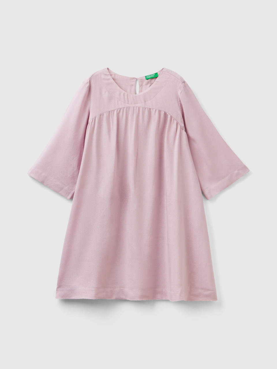 Benetton, Flowy Dress With Lurex, Pink, Kids