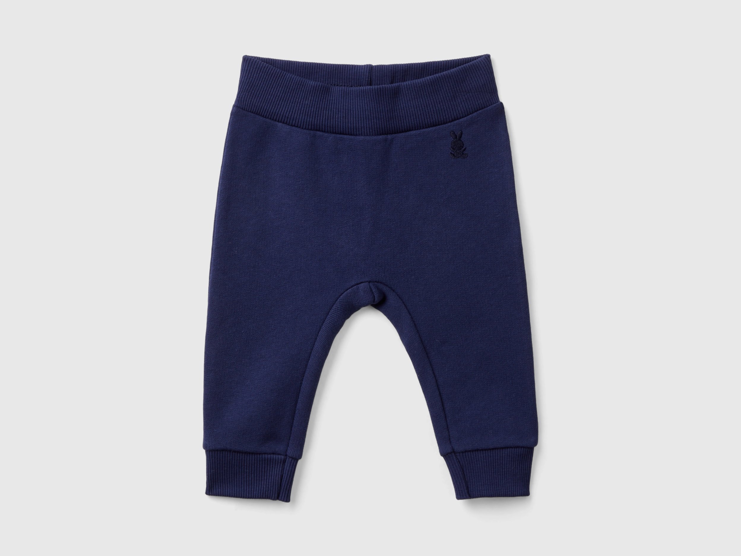Benetton, Pantaloni In Felpa Di Cotone Biologico, Blu Scuro, Bambini