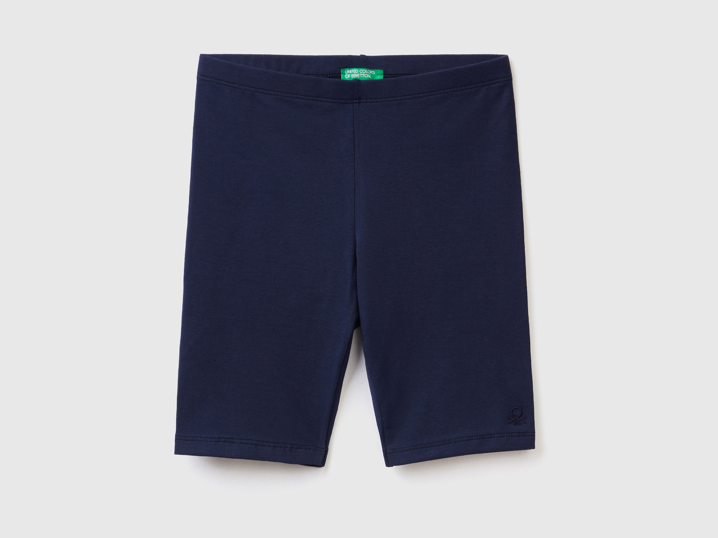 Benetton, Short Leggings In Stretch Cotton, size 2XL, Dark Blue, Kids