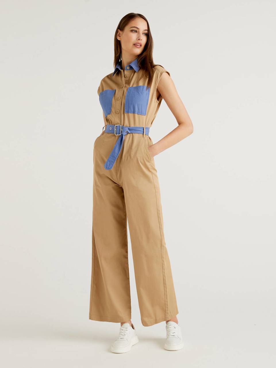Benetton Jumpsuit in cotton with clashing details. 1