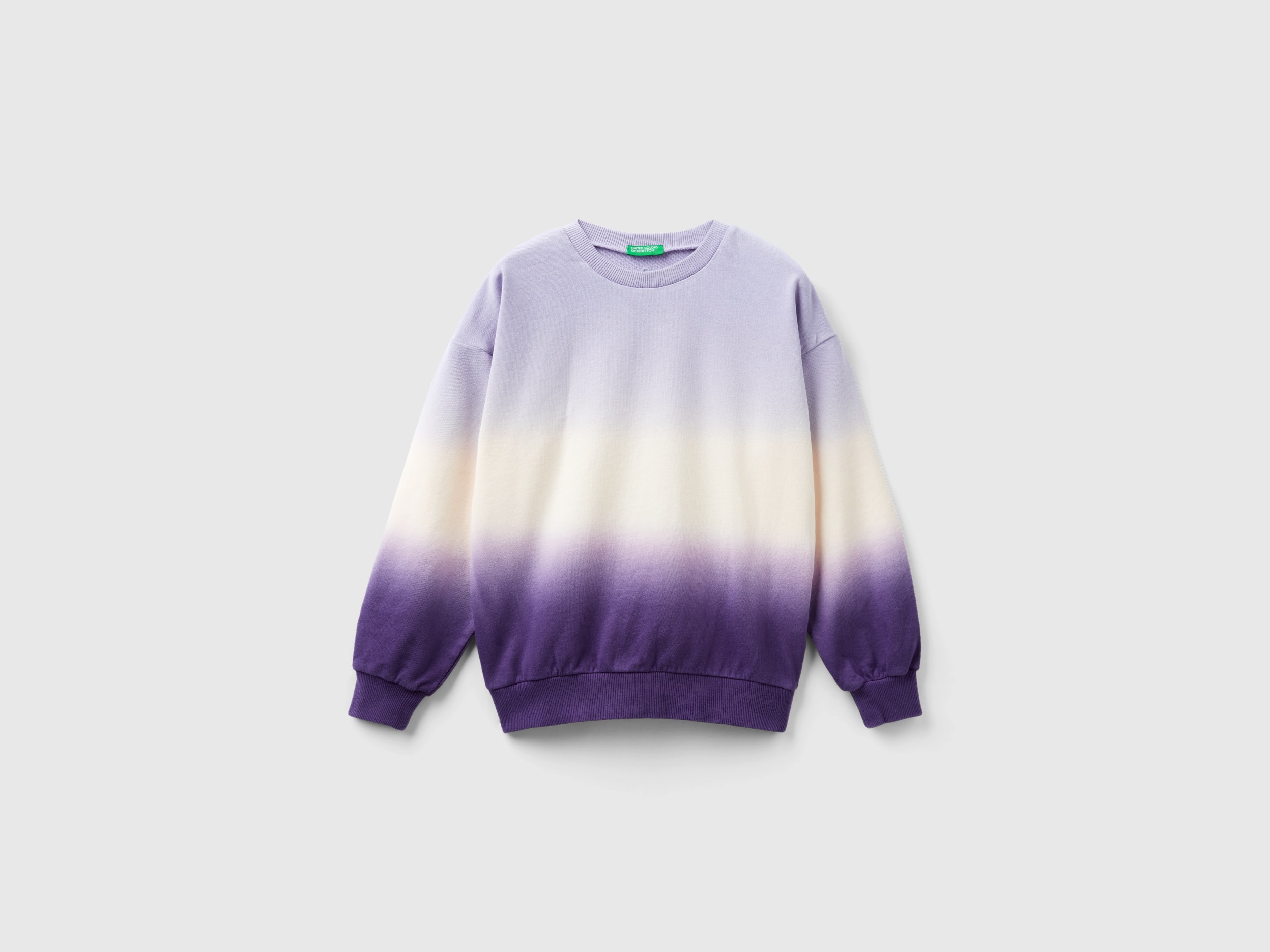 Benetton, 100% Cotton Crew Neck Sweater, size 3XL, Lilac, Kids