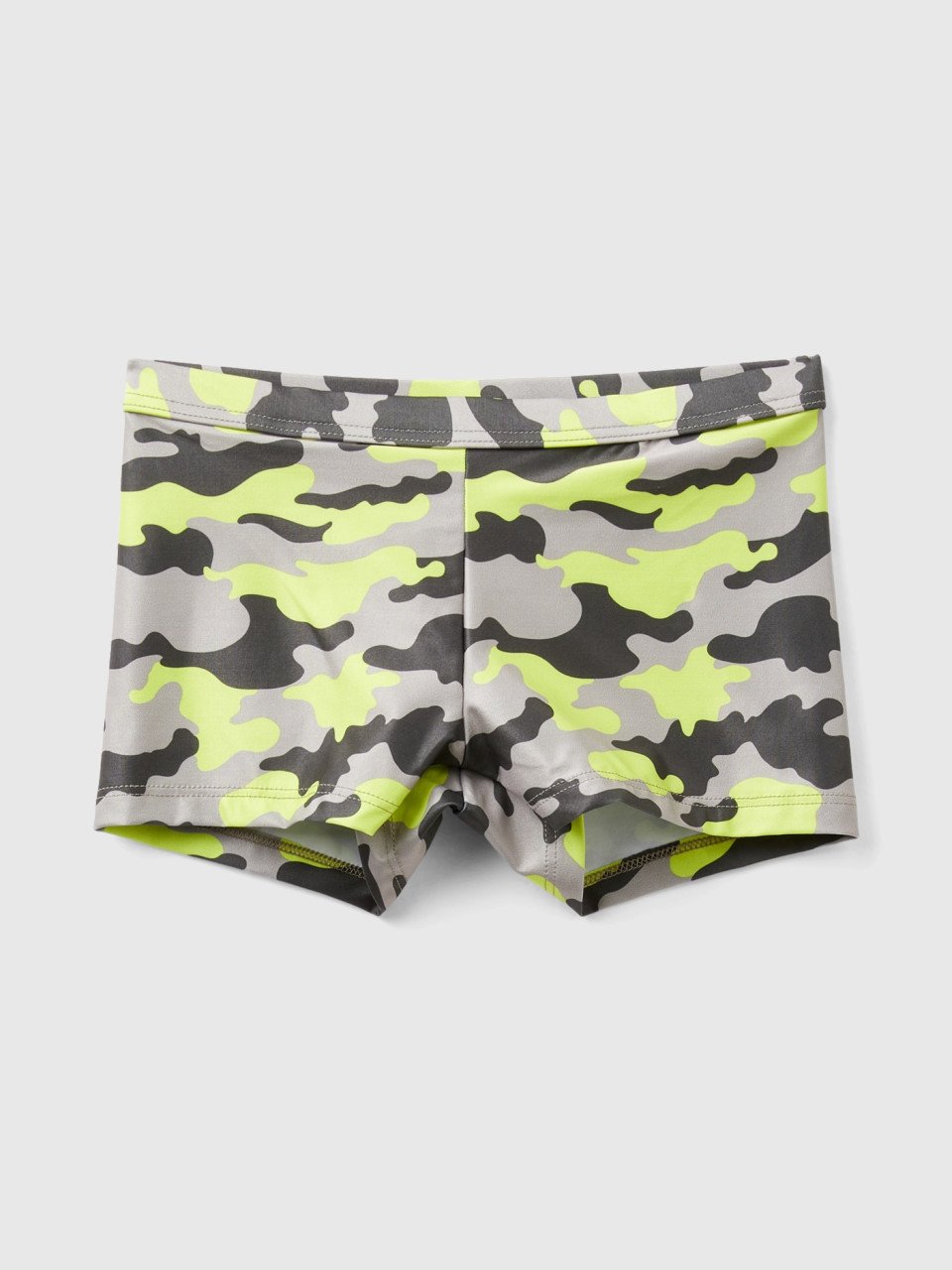 Benetton, Bade-boxershorts In Camouflage-muster, Bunt, male