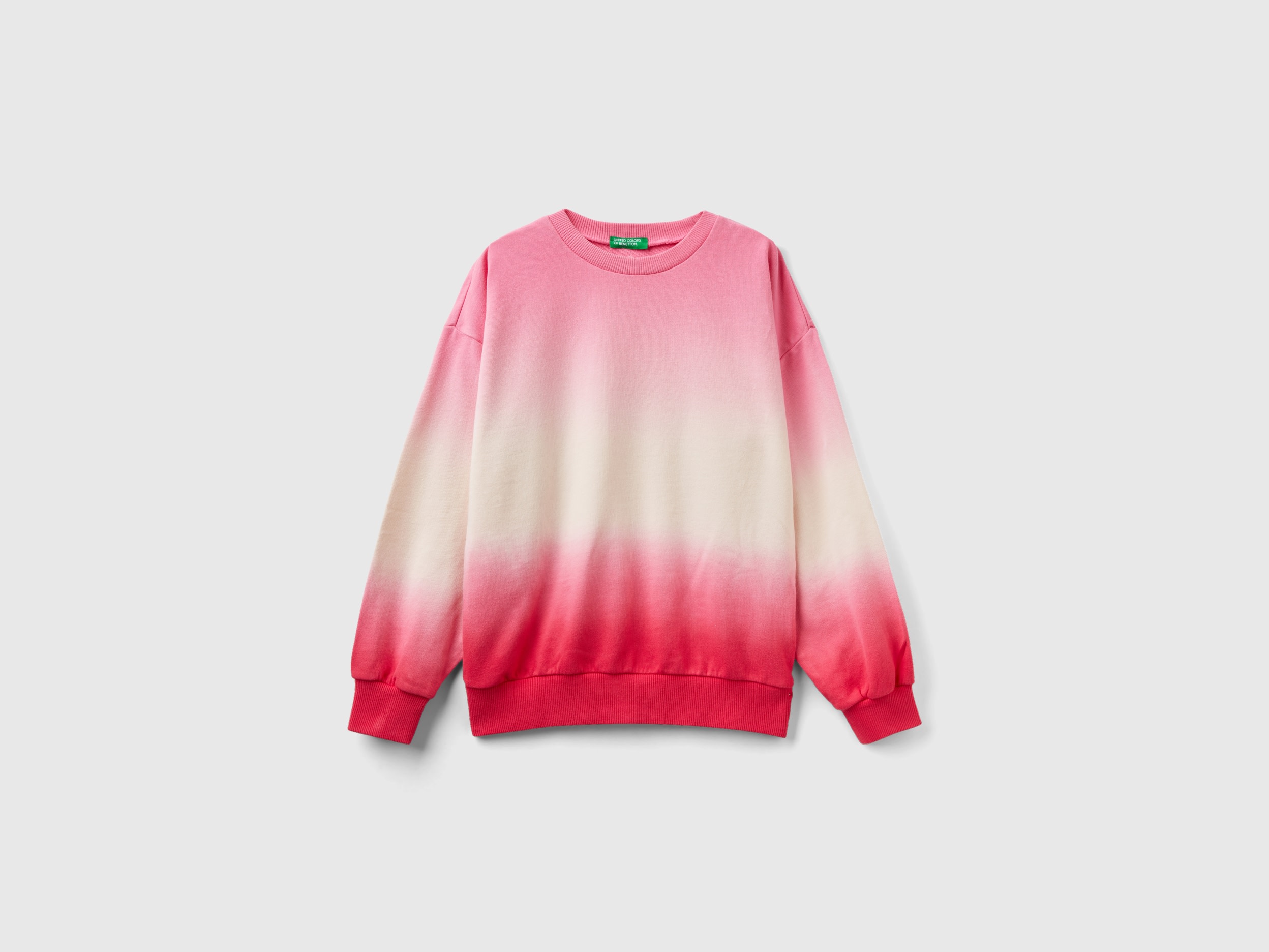 Benetton, 100% Cotton Crew Neck Sweater, size 2XL, Pink, Kids