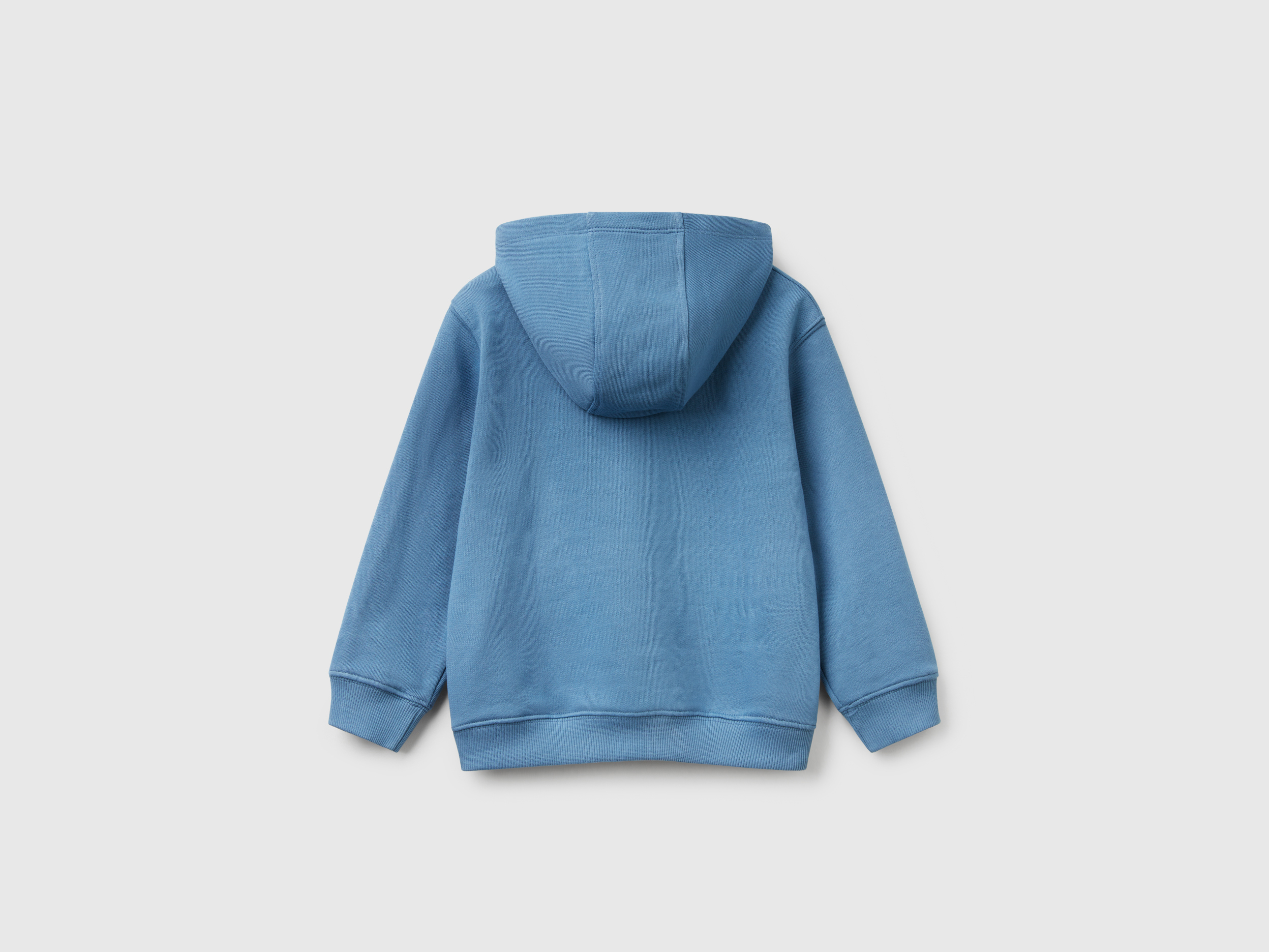 Benetton, Φούτερ Με Κουκούλα Από 100% Βαμβακερό, size 2-3, Ανοιχτο Μπλε, Παιδικά φωτογραφία