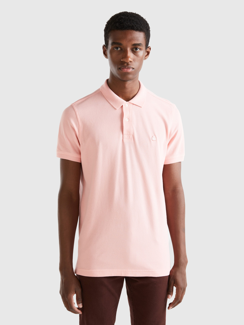 Benetton, Regular-fit-polo In Rosa, Pink, male