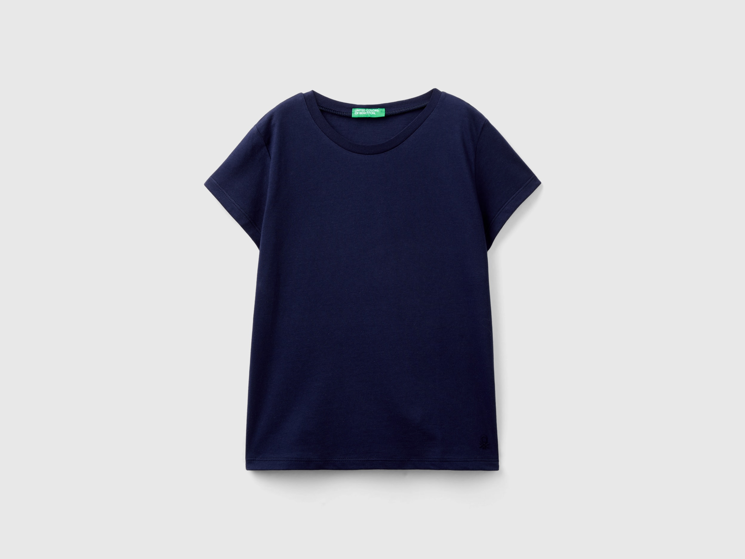 Image of Benetton, T-shirt In Pure Organic Cotton, size 3XL, Dark Blue, Kids
