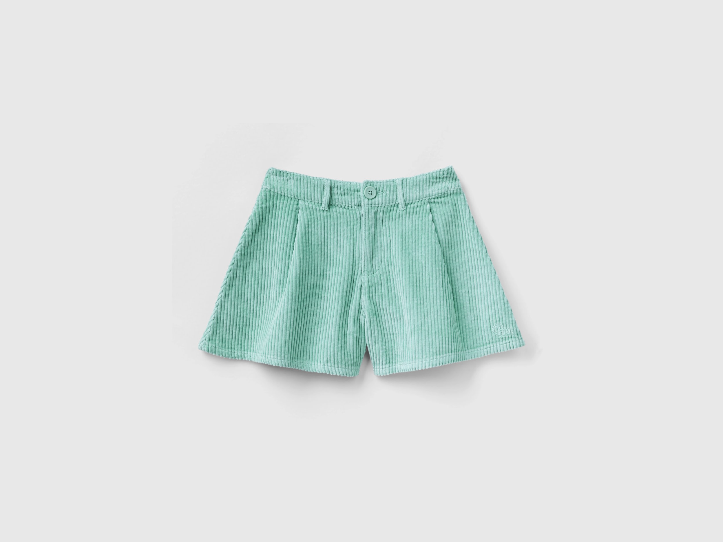 Benetton, Corduroy Bermuda Shorts, size M, Aqua, Kids