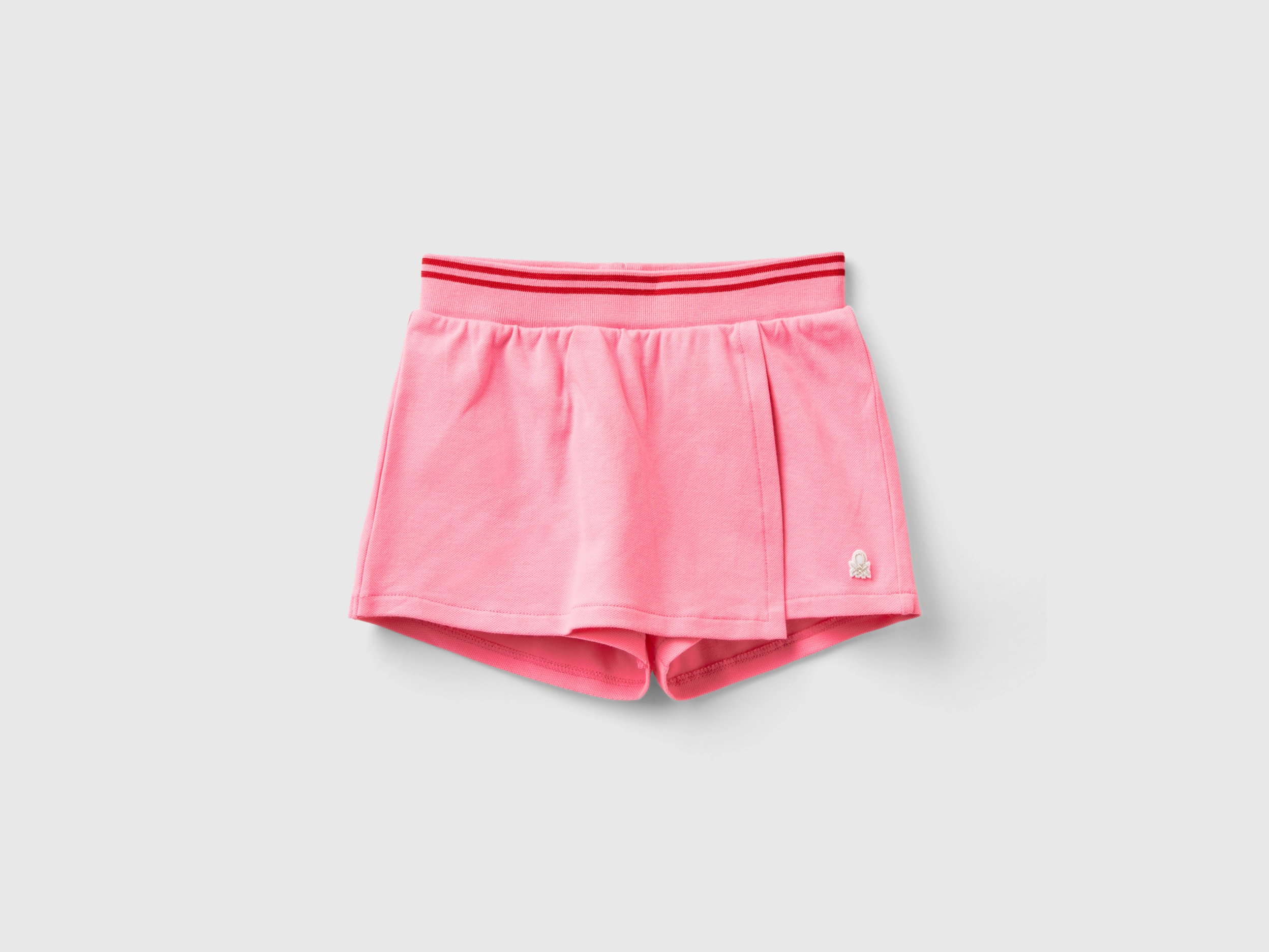 Image of Benetton, Stretch Organic Cotton Culottes, size 110, Pink, Kids