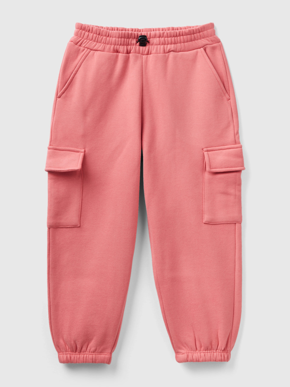 Benetton, Cargo Joggers With Drawstring, Pink, Kids