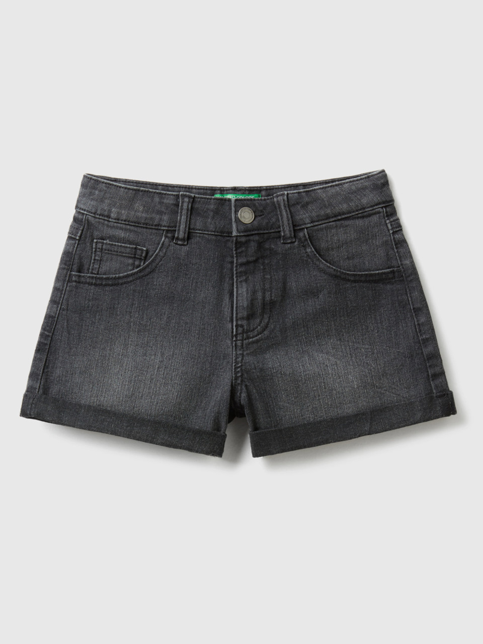 Benetton, Kurze Jeans Aus Denim eco-recycle, Schwarz, female