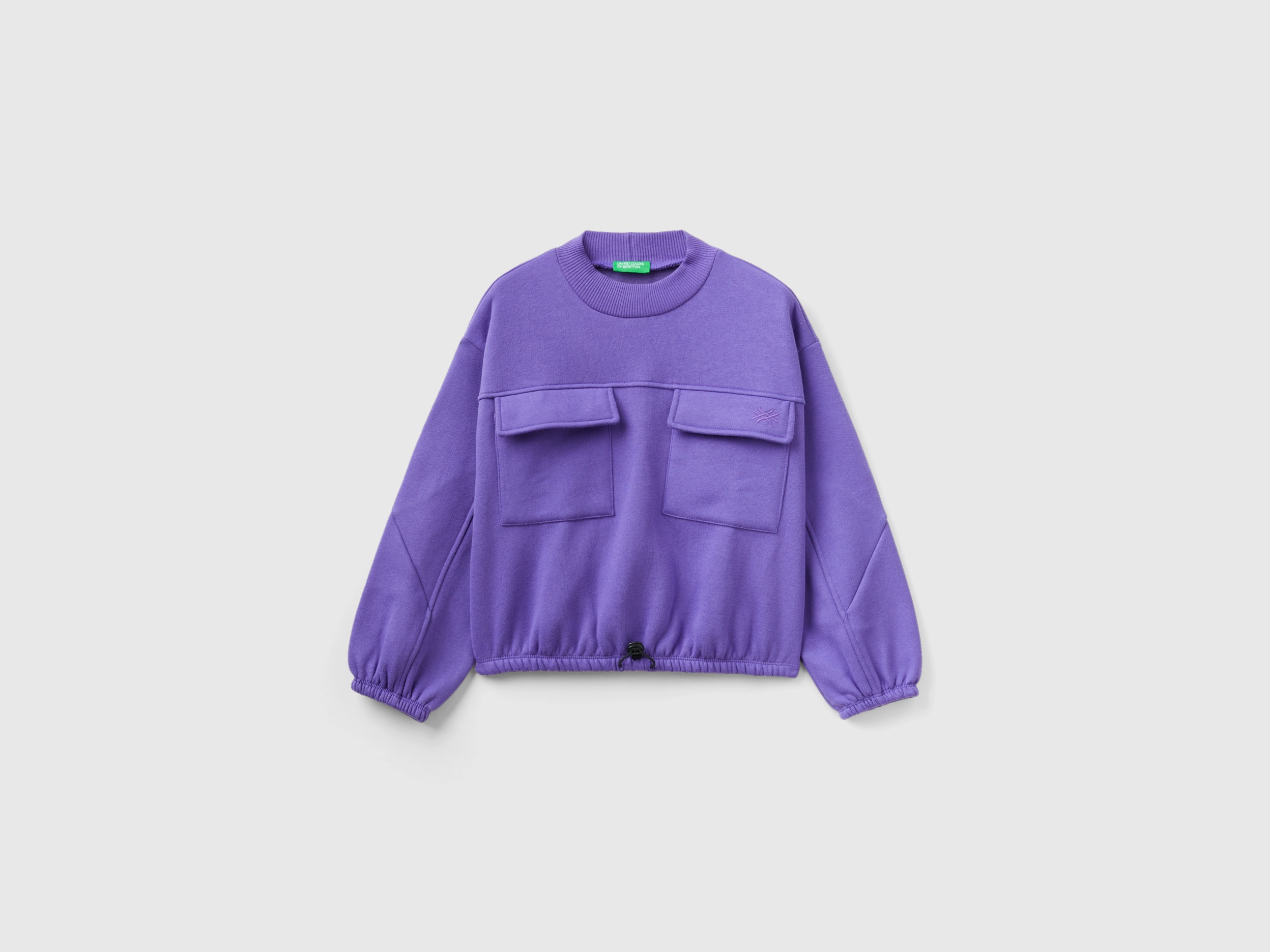 Benetton, Boxy Fit Sweatshirt With Pockets, size 3XL, Violet, Kids