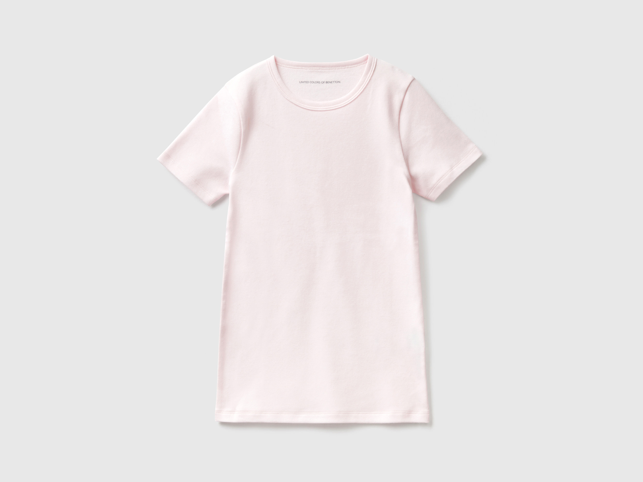 Benetton, Short Sleeve T-shirt In Warm Cotton, size XS, Pink, Kids