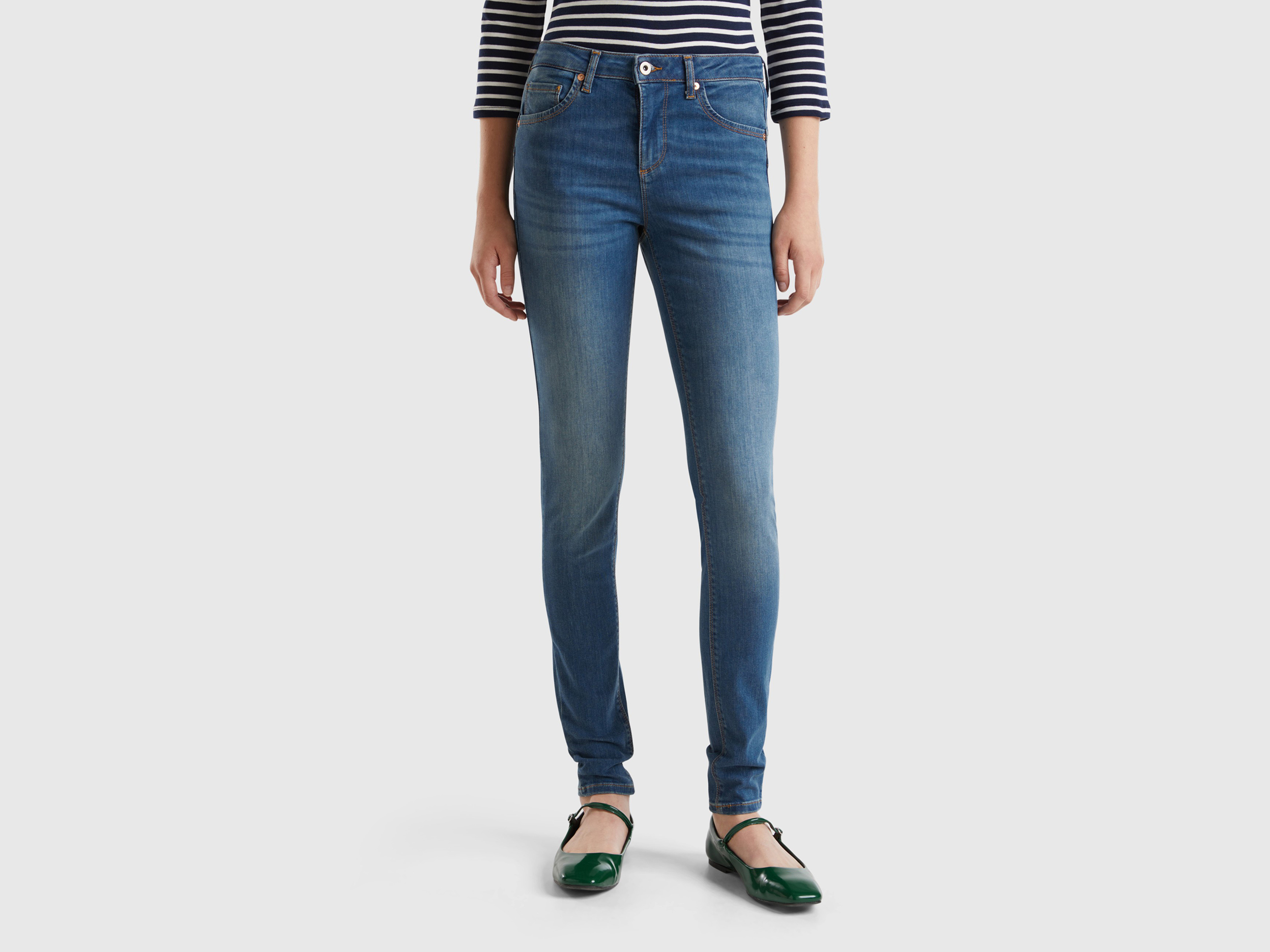 United Colors of Benetton Benetton, Τζιν Push Up Skinny Fit, size 27, Μπλε, Γυναικεία