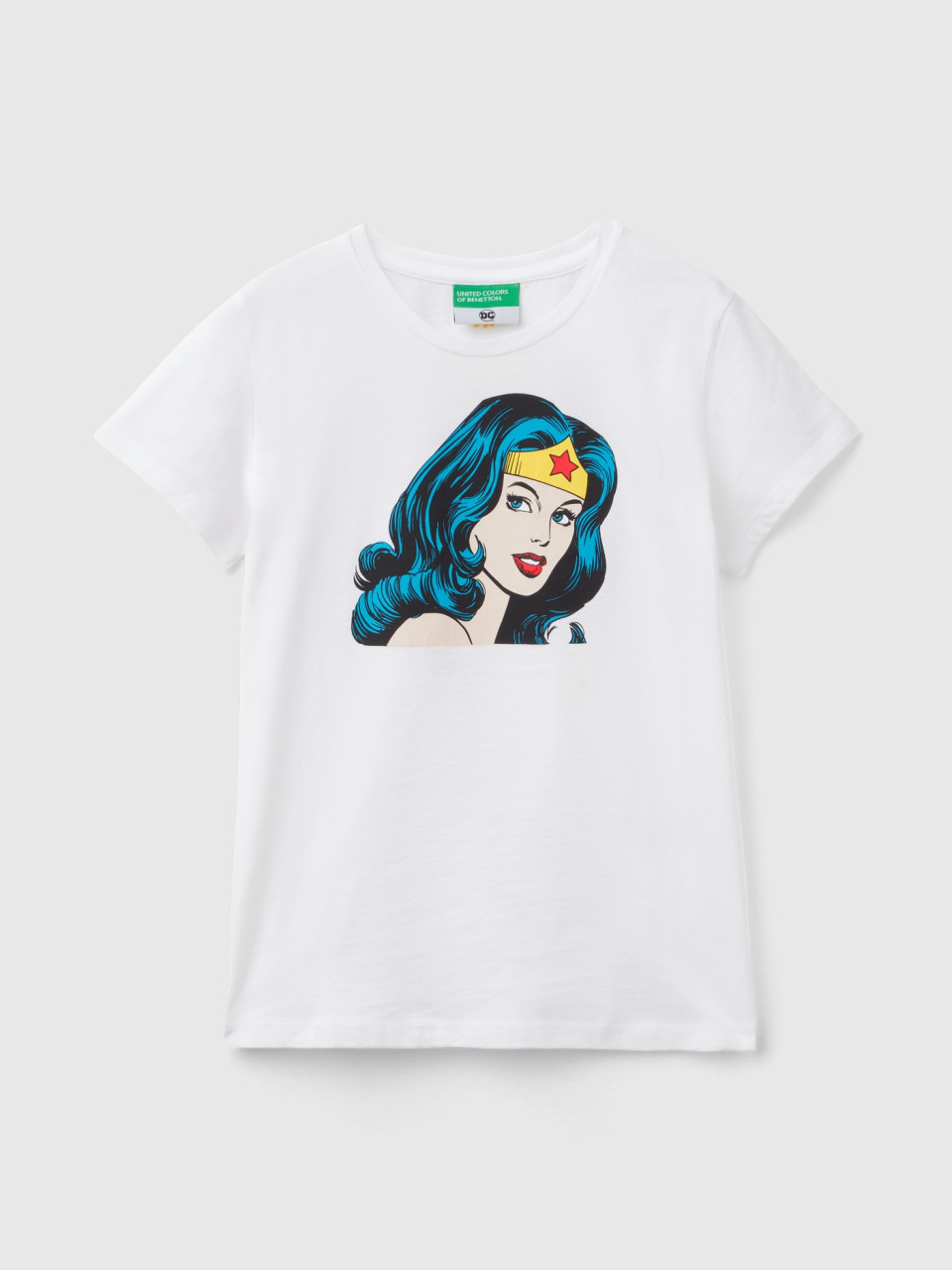 Benetton, T-shirt ©&™ Dc Comics Wonder Woman, Bianco, Bambini