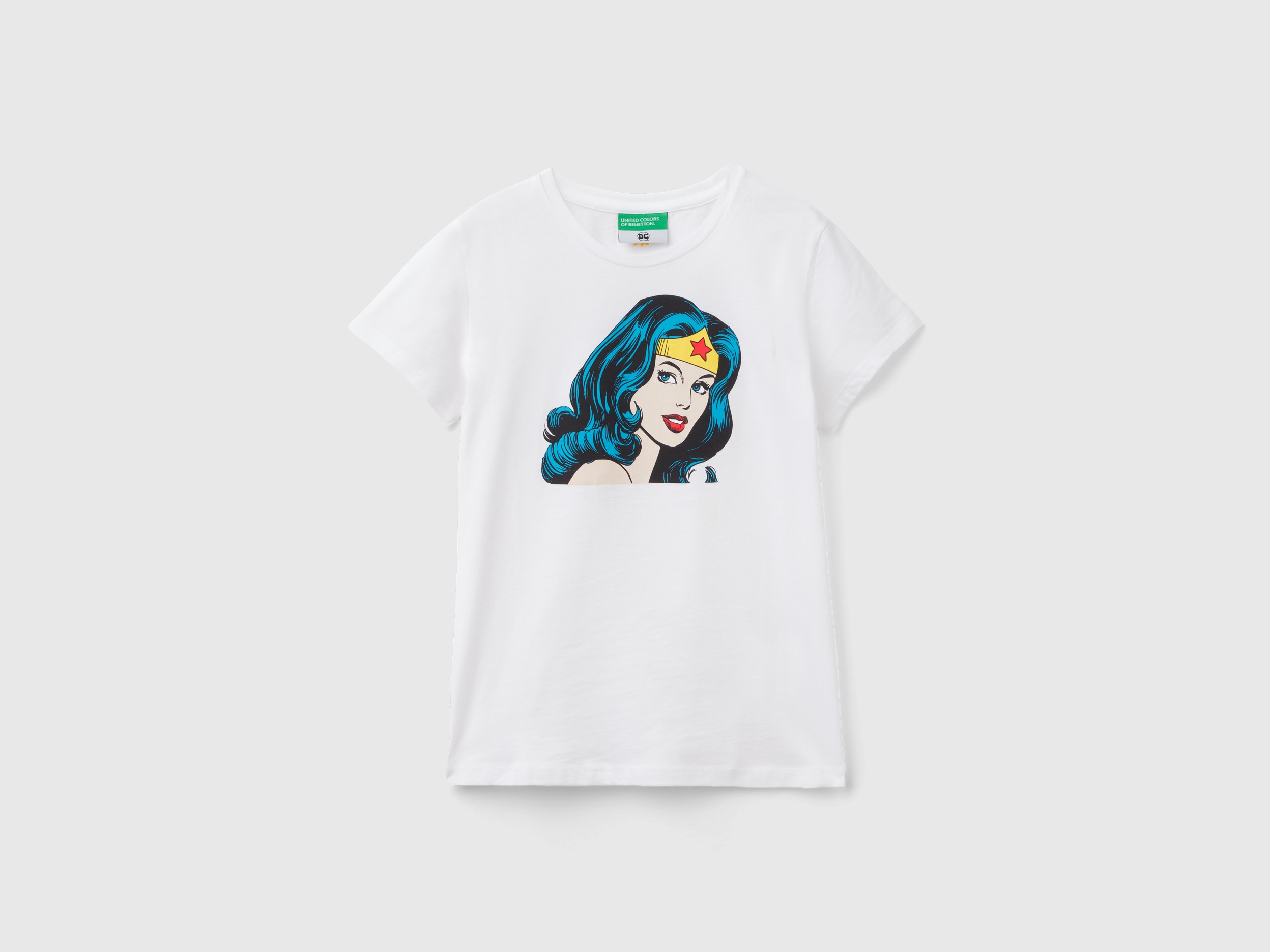 Benetton, T-shirt ©&™ Dc Comics Wonder Woman, Bianco, Bambini